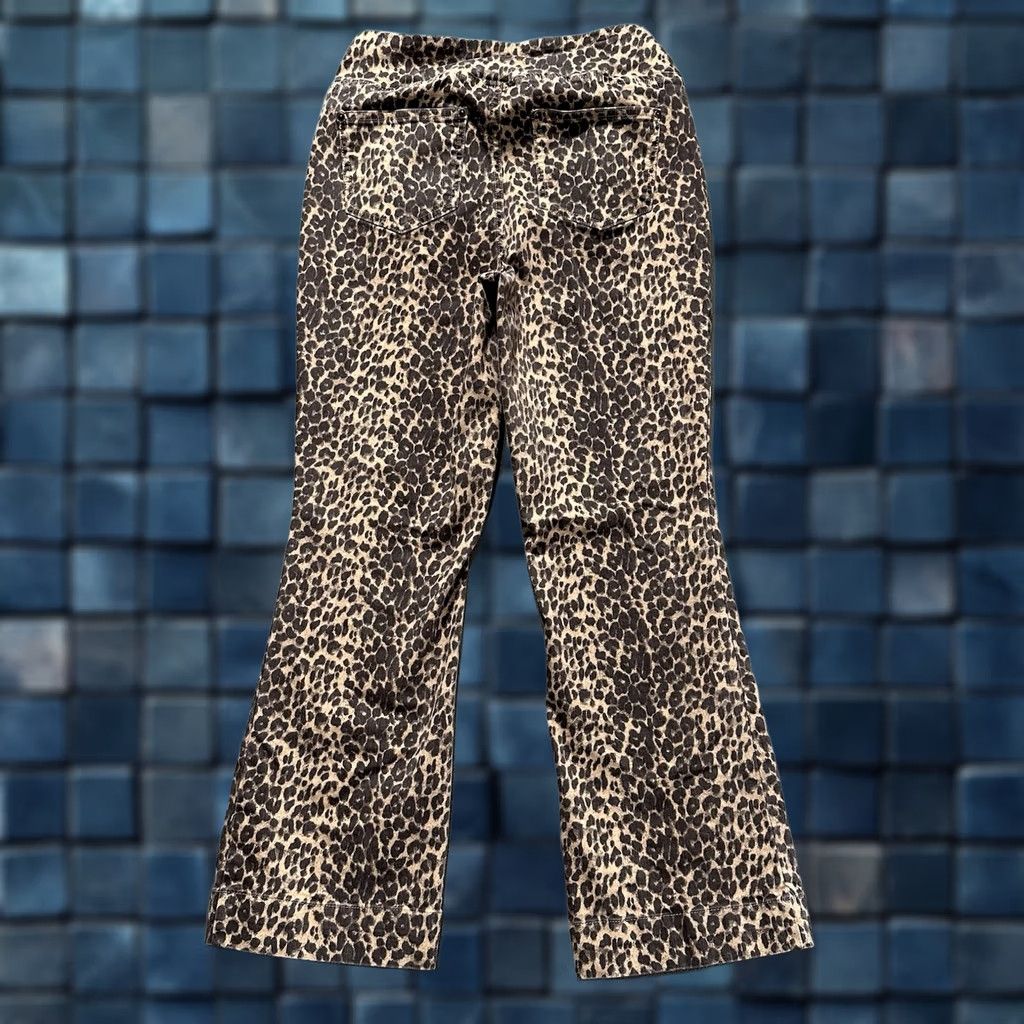 Vintage Belle by Kim Gravel Pants Womens 8P Petite Brown Leopard Print Bootcut Stretch Size 30" / US 8 / IT 44 - 1 Thumbnail
