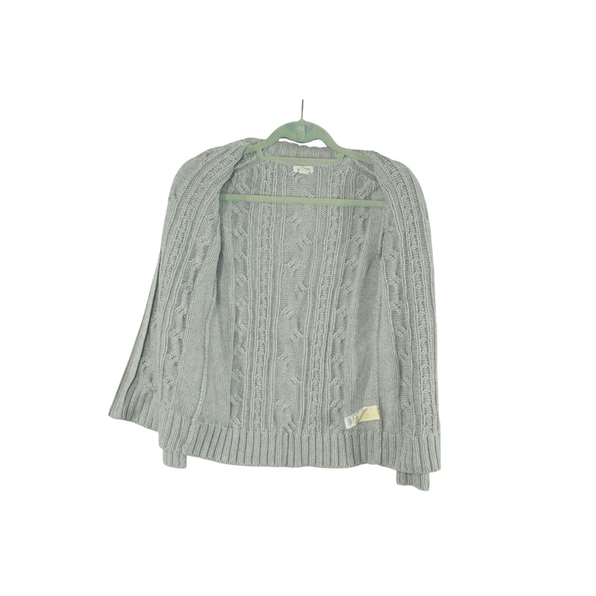 L.L. Bean LL Bean Womens Double L Cable Sweater Zip Cardigan Preppy Ou Size XS / US 0-2 / IT 36-38 - 5 Thumbnail