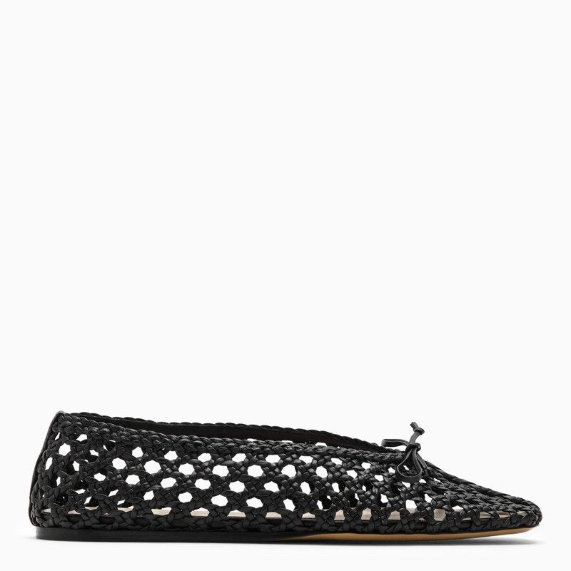 image of Le Monde Beryl Woven Regency Black Ballerina Shoes, Women's (Size 6)