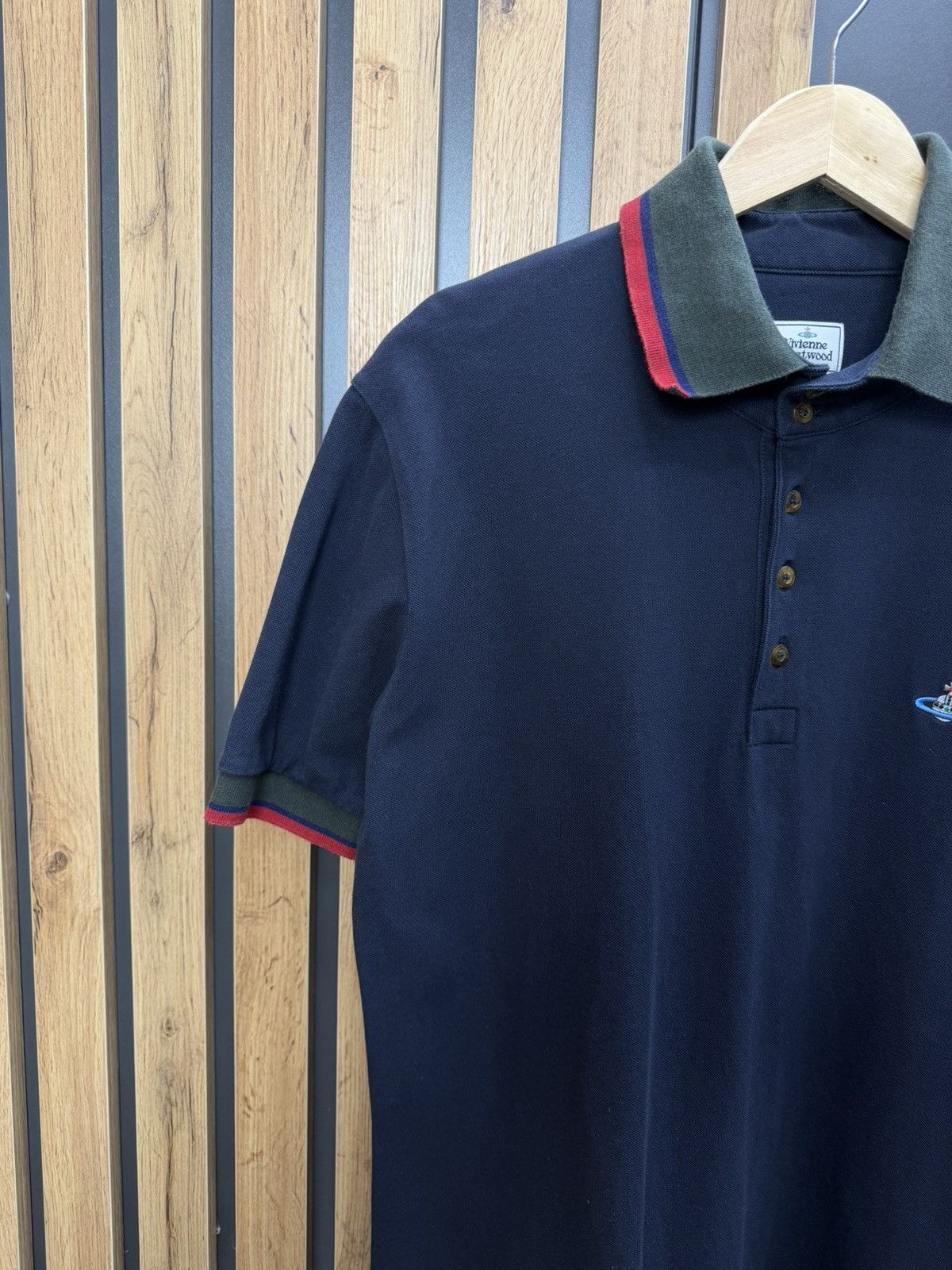 Vivienne Westwood Vivienne Westwood Man Polo Shirt Navy XL Orb Logo Size US XL / EU 56 / 4 - 3 Thumbnail