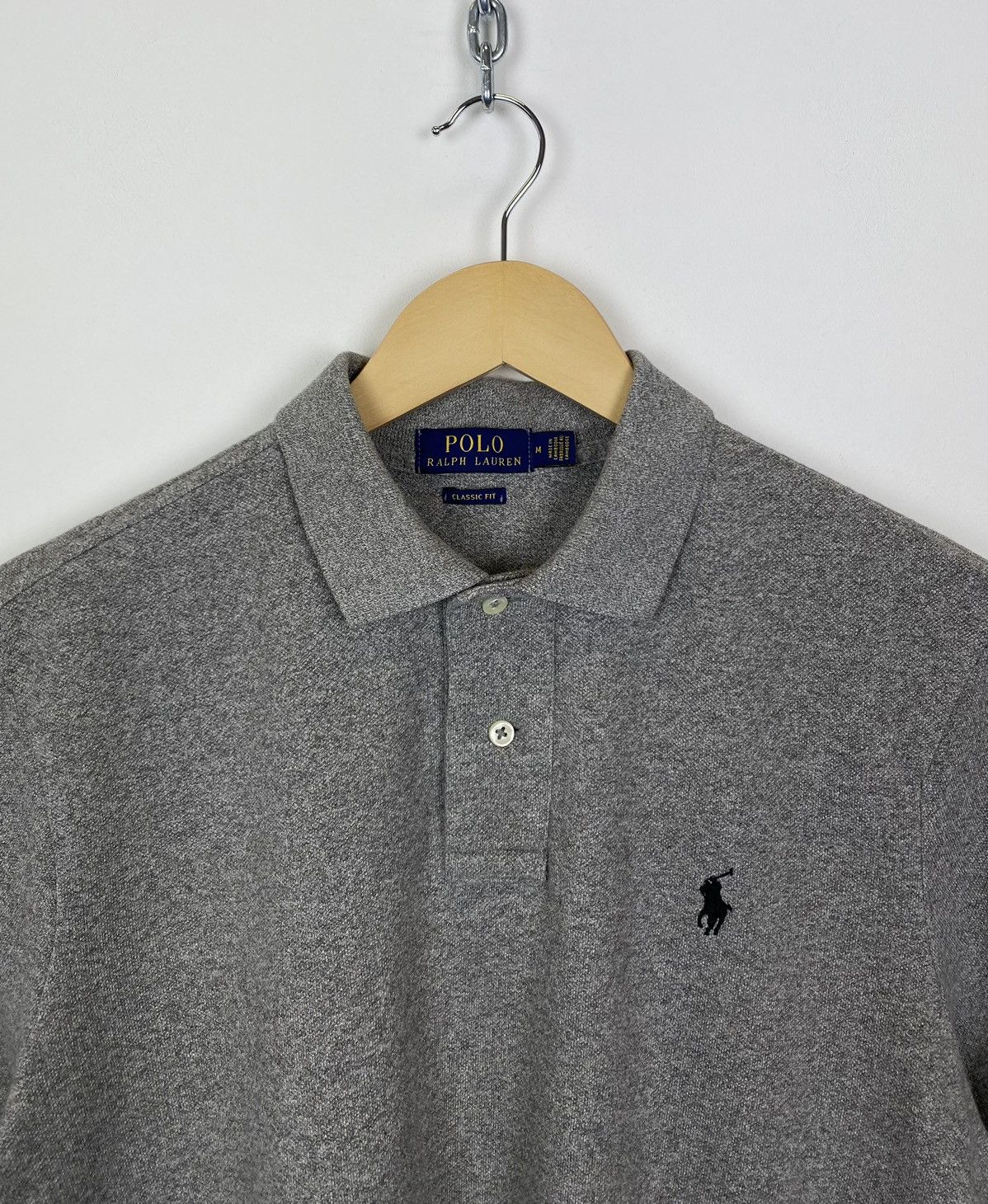 Polo Ralph Lauren Ralph Lauren Classic Fit Polo Shirt Buttons-Up Size M Grey Size US M / EU 48-50 / 2 - 2 Thumbnail