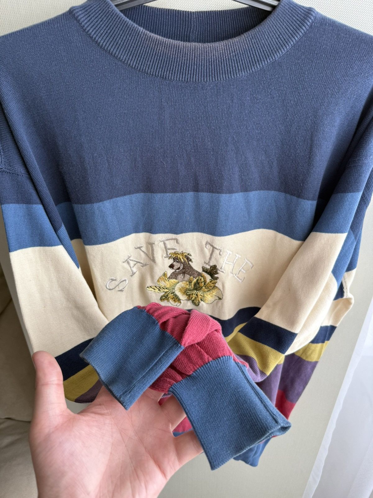 Iceberg Vintage ICEBERG Save The Amazon Baloo Bear Disney Sweater Size US XL / EU 56 / 4 - 15 Thumbnail