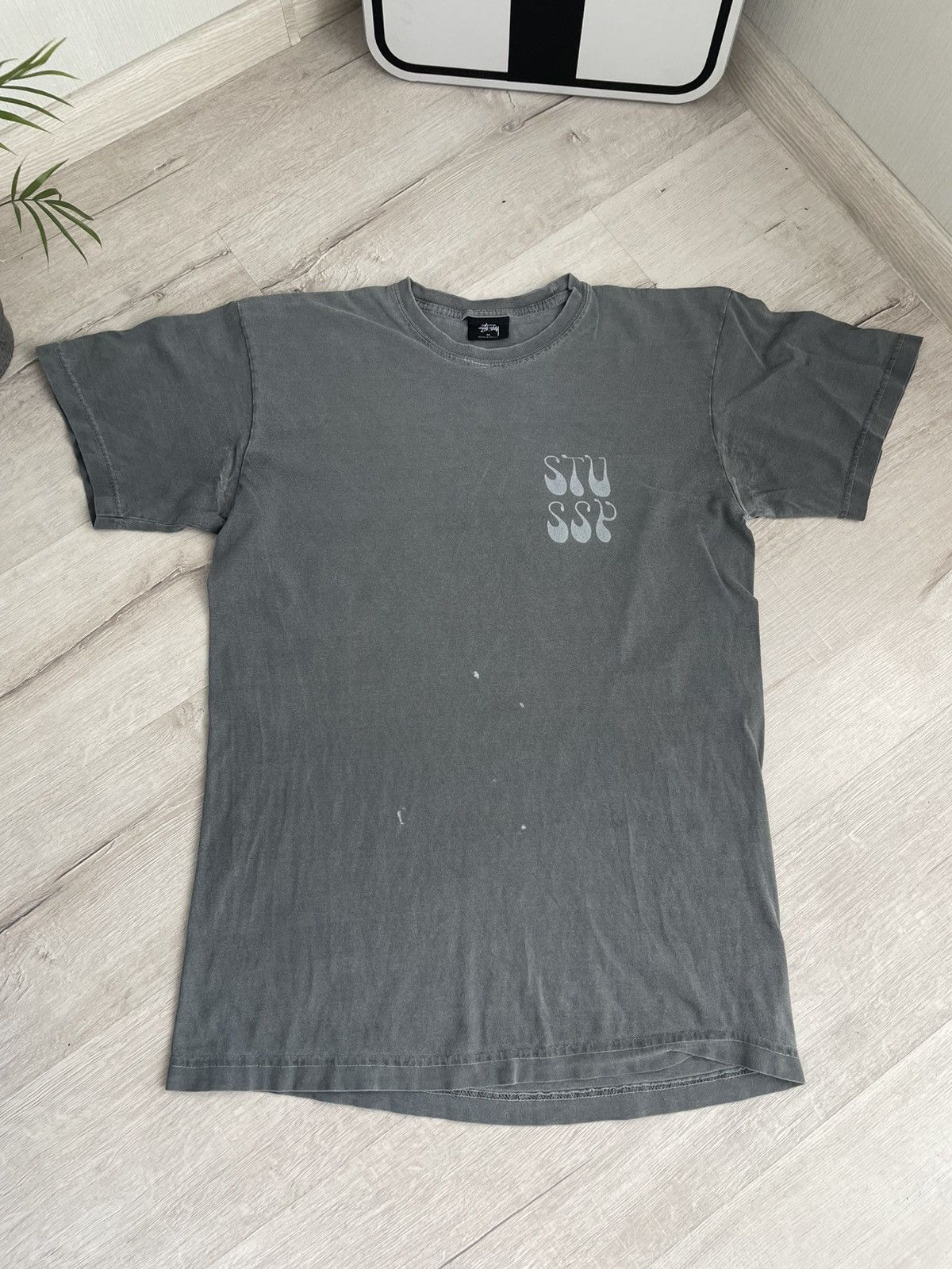 Stussy × Vintage Vintage Stussy Surf Faded T-shirt The Tide Painted Y2k Size US M / EU 48-50 / 2 - 3 Thumbnail