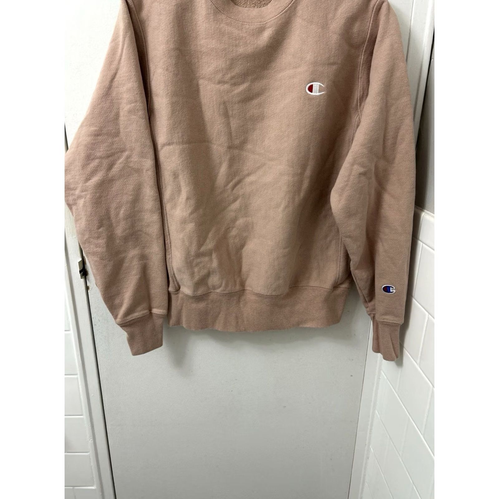 Champion Champion Reverse Weave Crewneck Sweatshirt Mens S Dusty Rose Pink Pullover L/S Baseball? Size US S / EU 44-46 / 1 - 3 Thumbnail