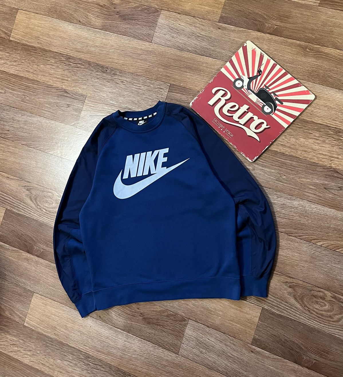 Nike Nike Sportswear Hybrid Big Logo Club Fleece Sweatshirt Size US M / EU 48-50 / 2 - 2 Thumbnail