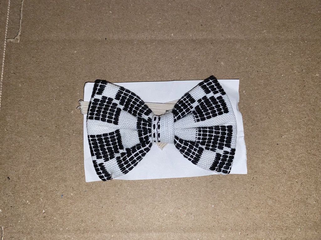 Handmade × Homemade Cool black white Bowtie bow tie Suit Dress up African Ghana! Size ONE SIZE - 2 Thumbnail