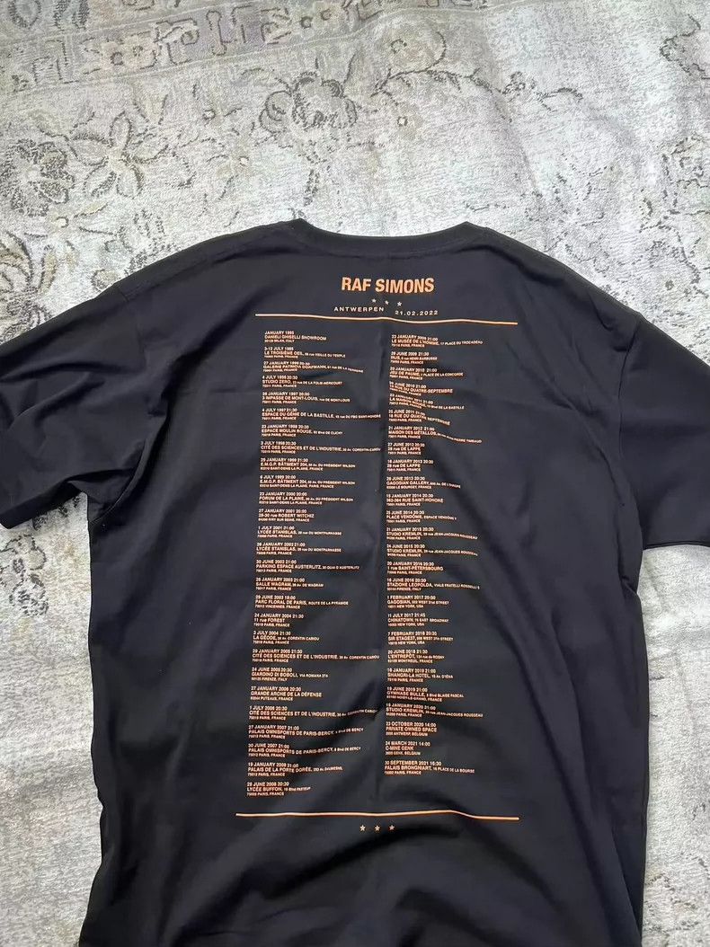 Raf Simons raf simons Barrage tour black orange short sleeves Size US L / EU 52-54 / 3 - 2 Thumbnail