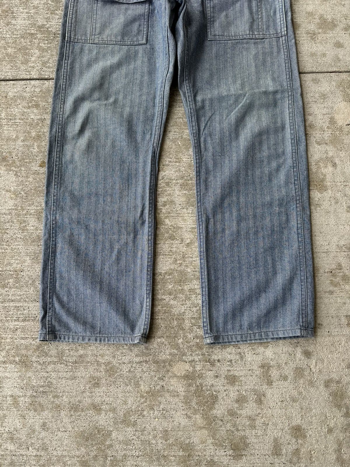Vintage 1970s Vintage Hickory Pinstripe Cargo Bush Pants Size US 32 / EU 48 - 3 Thumbnail