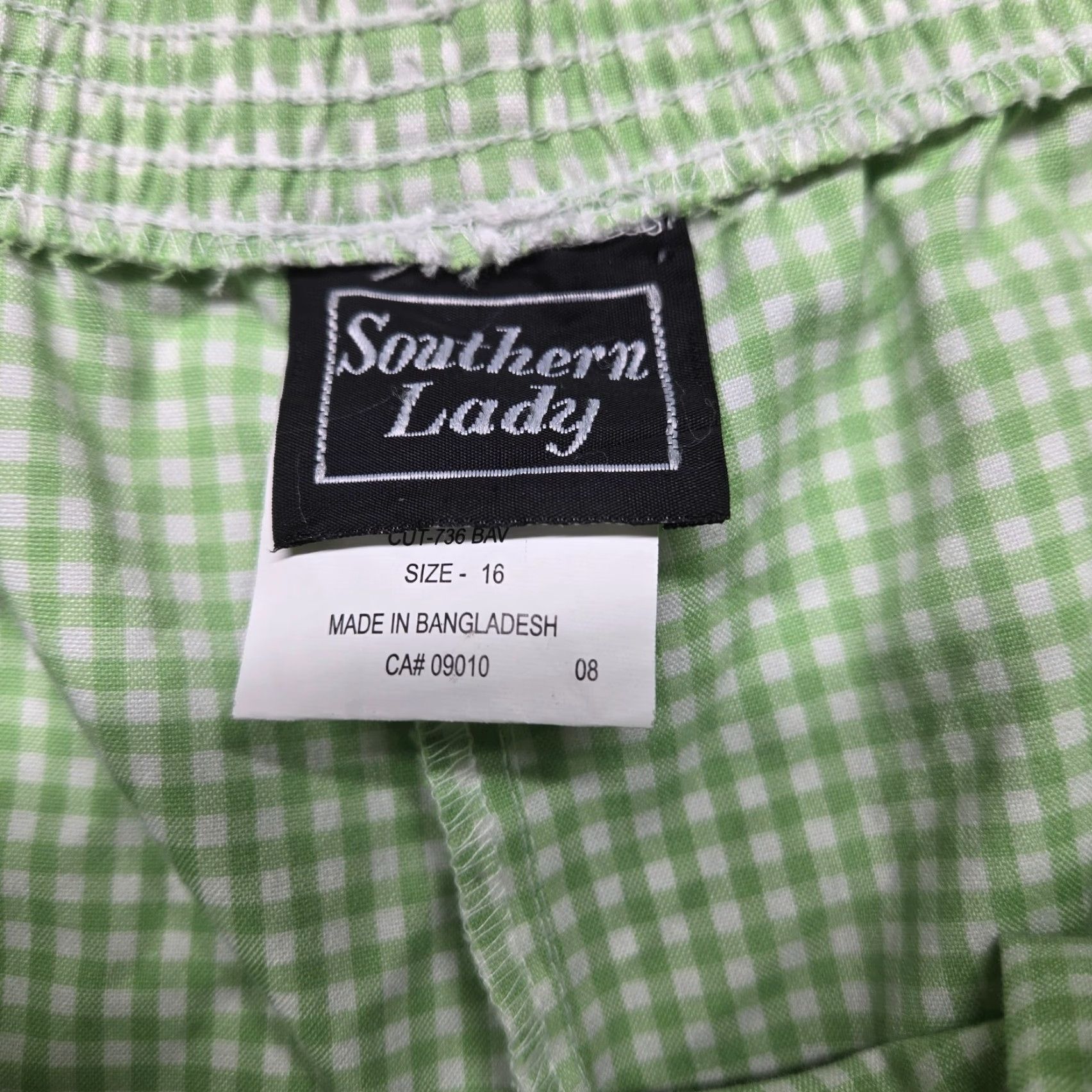Vintage VINTAGE Southern Lady Pants Women Regular Size 16 Green Elastic Waist Pockets Casual Flat Front Straight 90s Ladies Size 38" / US 16 / IT 52 - 2 Thumbnail