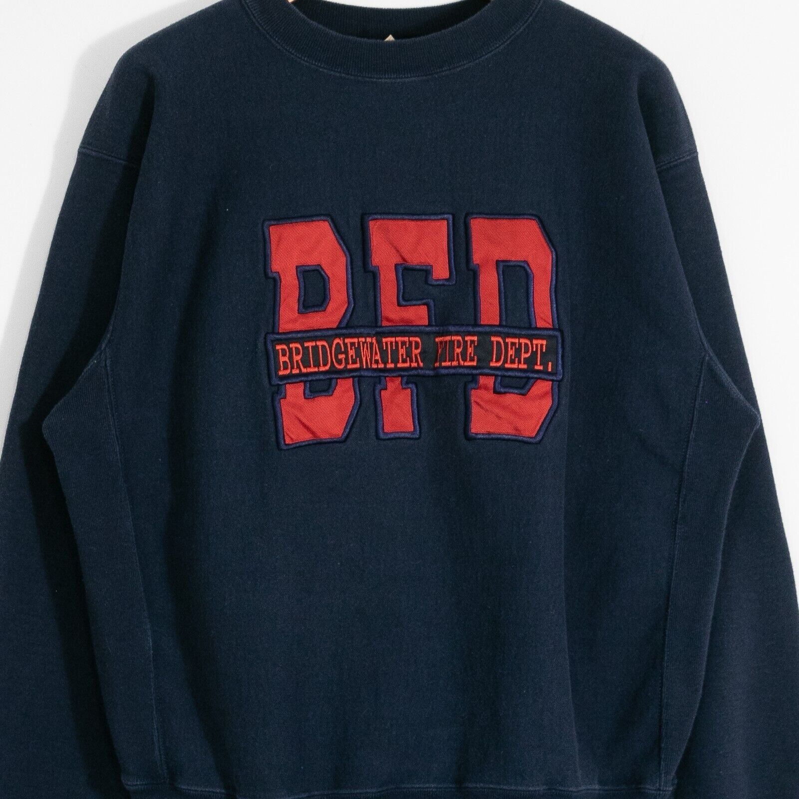Vintage Vintage 90s Bridgewater Fire Dept Sweatshirt Large - Retro Size US M / EU 48-50 / 2 - 2 Thumbnail