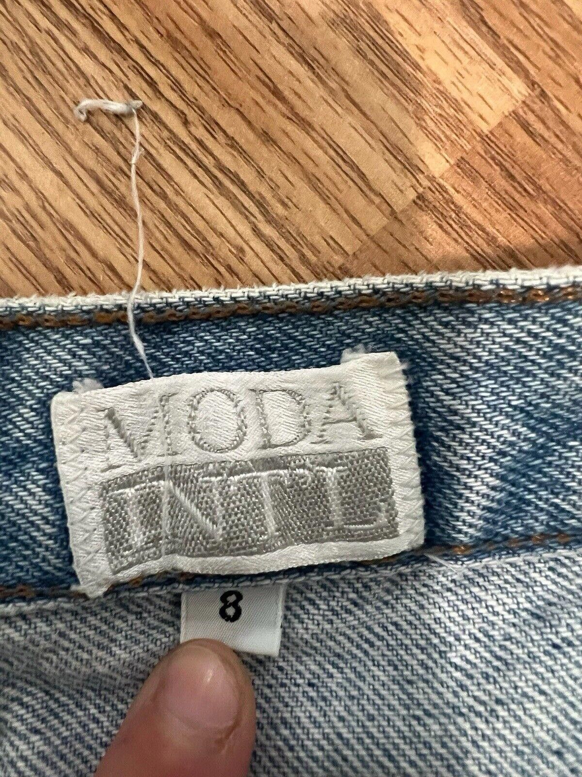 Designer Vintage 80s Moda Intl Jeans Womens 8 Stretch Blue Denim USA Size 25" / US 0 / IT 36 - 2 Thumbnail
