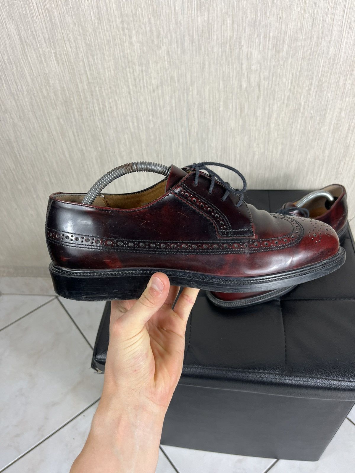 Leather × Vintage Vintage Thomas Stanford leather wine classic loafers shoes Size US 10 / EU 43 - 4 Thumbnail