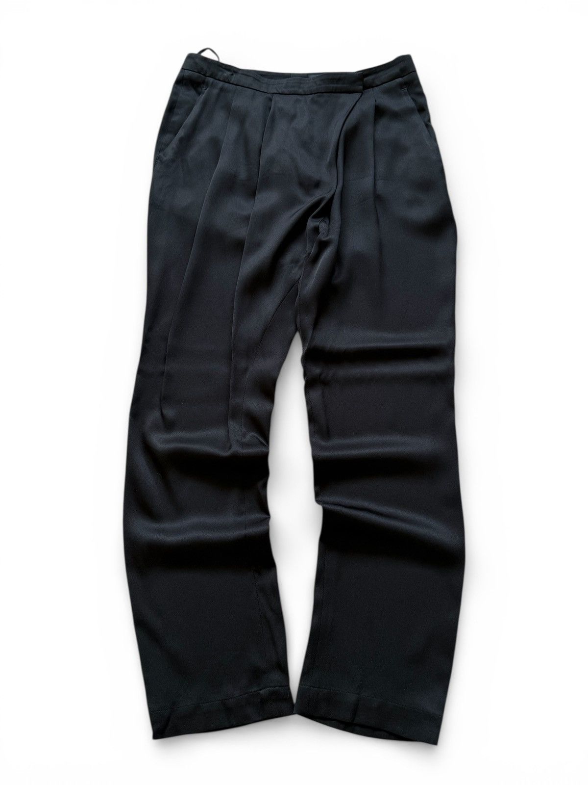 Gucci Gucci By Tom Ford Black Silk Pants Trousers Size 27" / US 4 / IT 40 - 1 Thumbnail