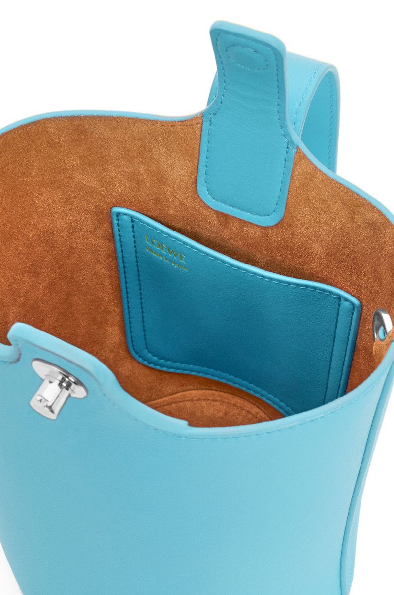 Loewe o1in1g0526 Size:OS / Mini Pebble Bucket Smooth Calfskin Blue Size ONE SIZE - 6 Thumbnail