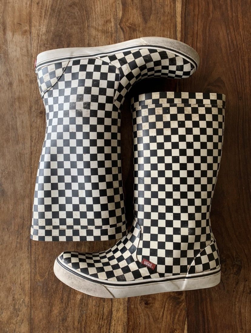 Vans Vans Checkerboard Rainfall Wellington Boots 2002 Size US 9.5 / EU 42-43 - 2 Thumbnail