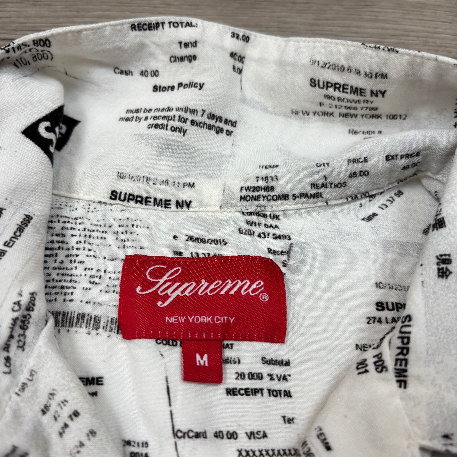 Supreme Rare Supreme Receipts Rayon Button Up Shirt Men's Medium Size US M / EU 48-50 / 2 - 4 Thumbnail