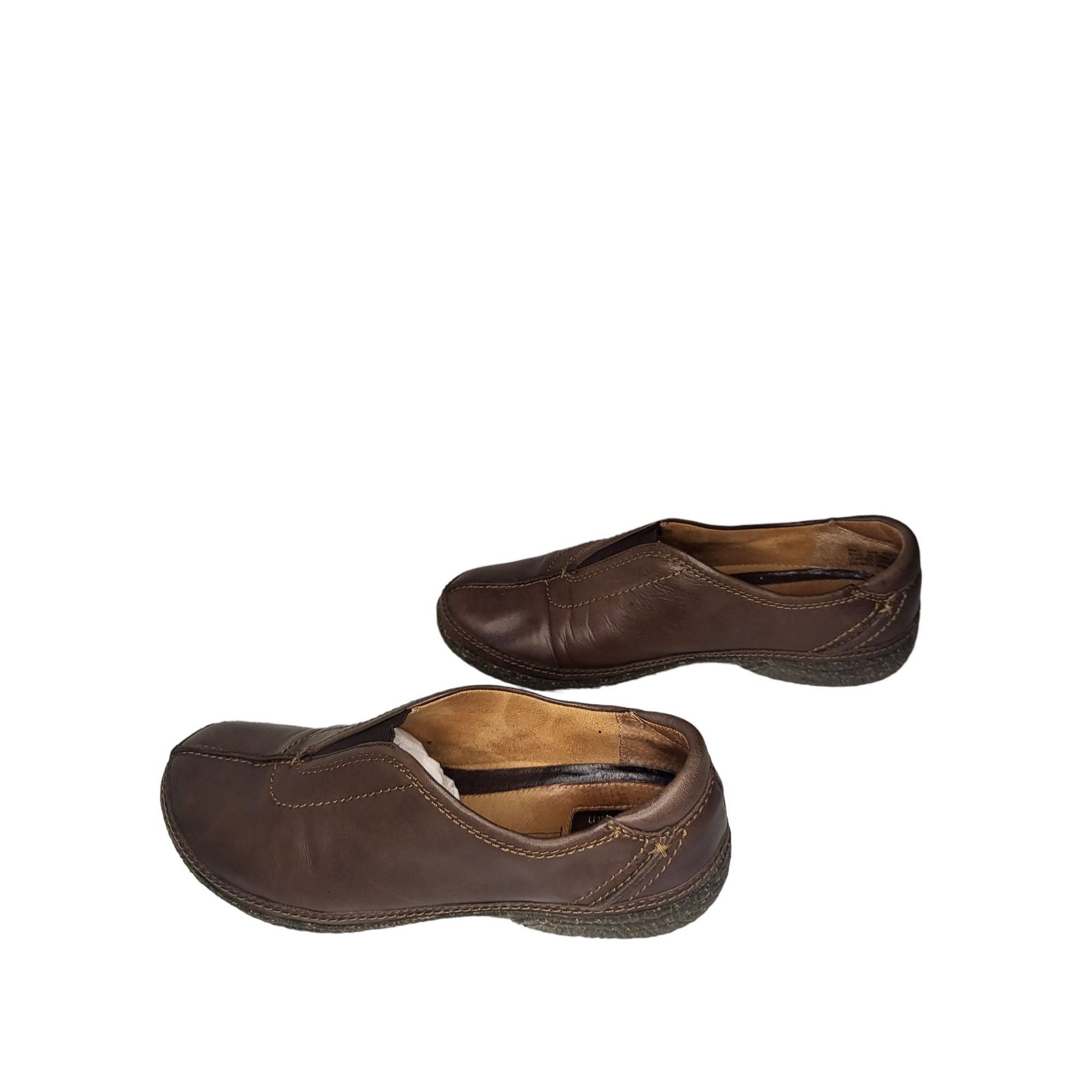 Clarks Clarks Hailey Stork Shoes Women Sz 8.5 Slip On Brown Leather Size US 8.5 / IT 38.5 - 2 Thumbnail