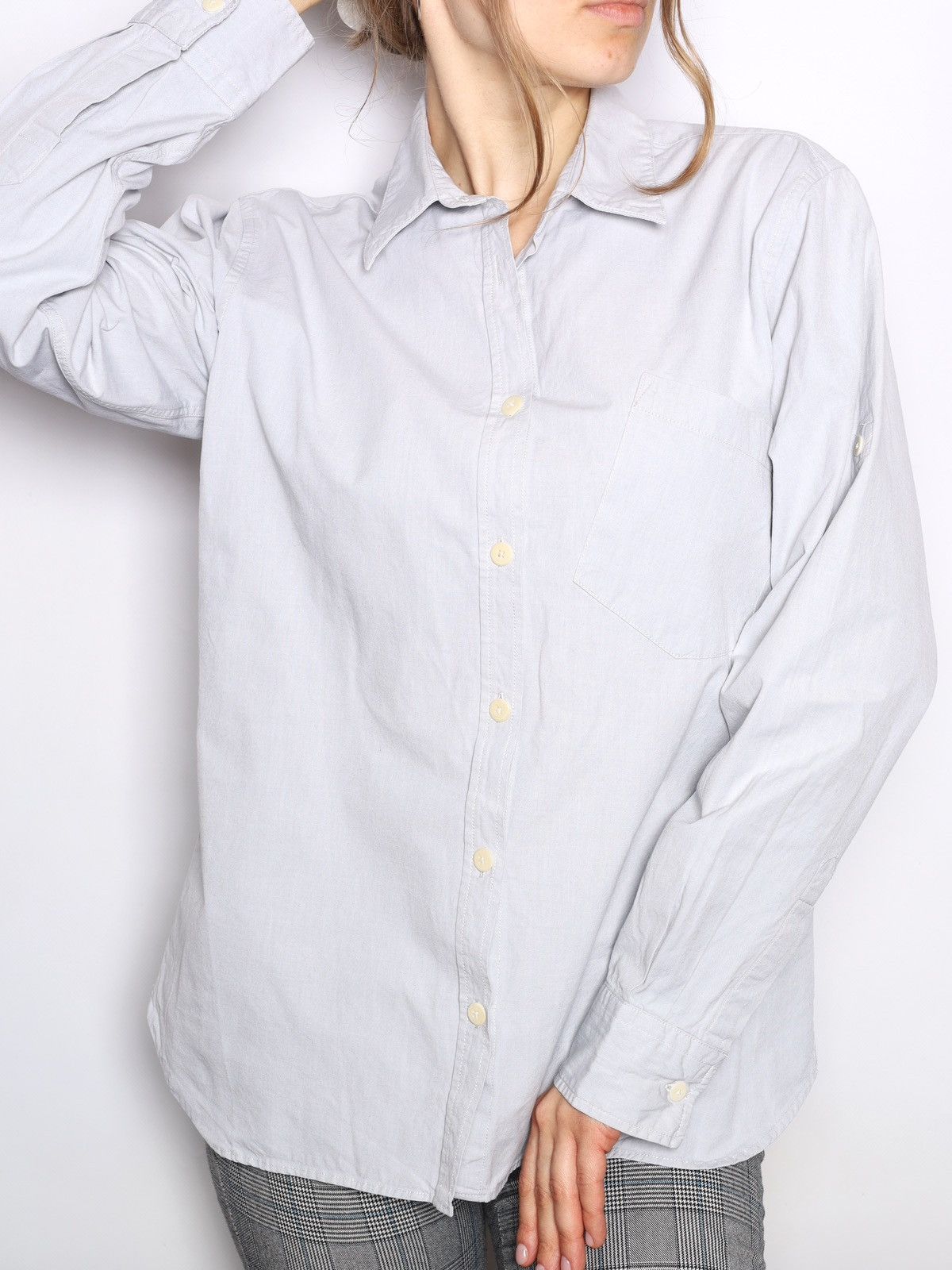 Margaret Howell MHL Margaret Howell Cotton Shirt Gray Grey Size S / US 4 / IT 40 - 2 Thumbnail