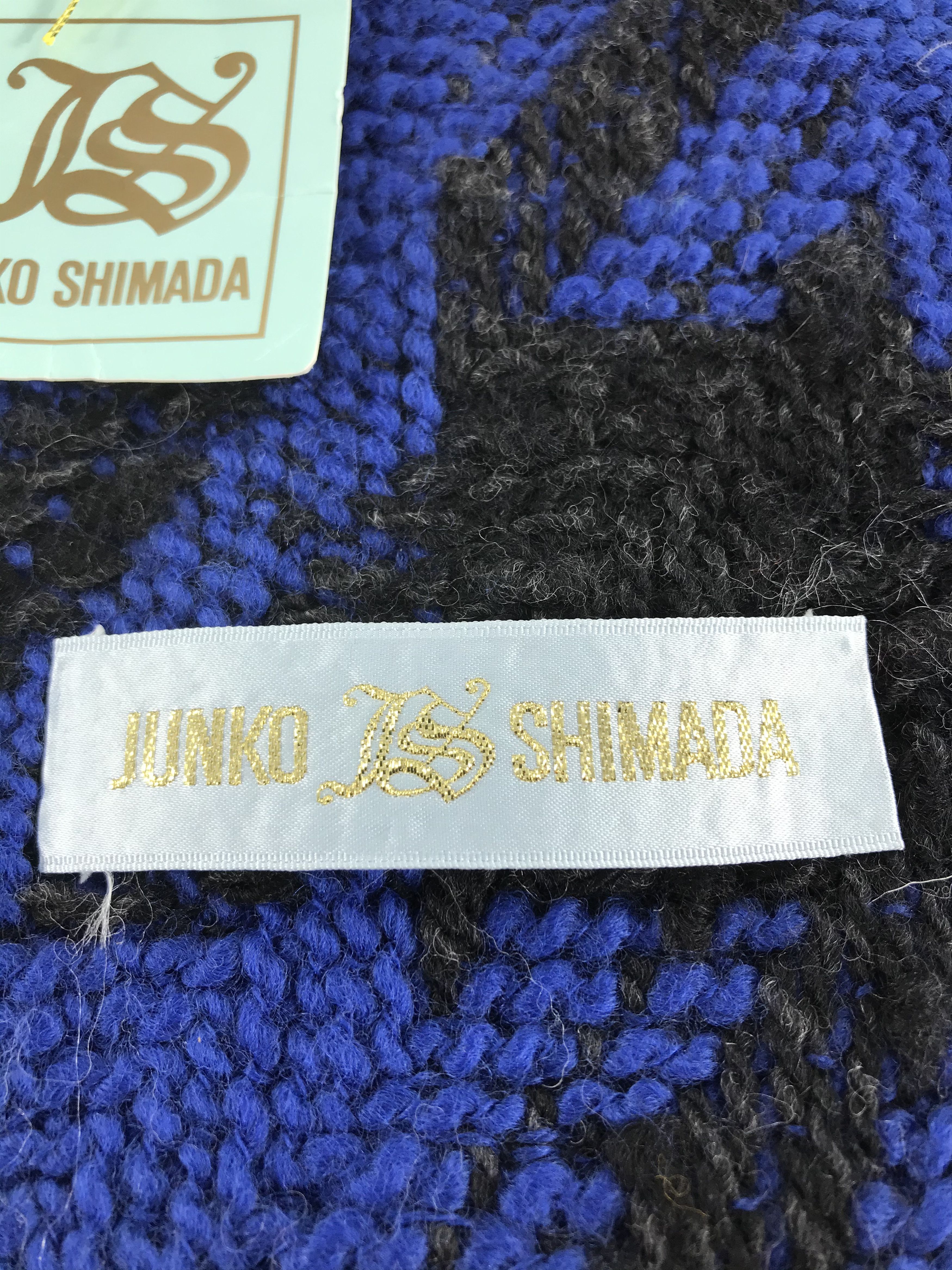 Junko Shimada Junko Shimada Houndstooth Wool Scarf Muffler V314 Size ONE SIZE - 4 Thumbnail