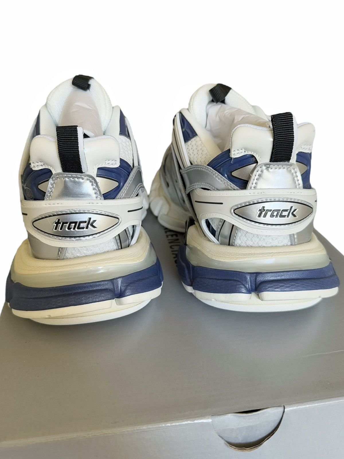 Balenciaga Track LED LIGHT Sneaker Silver Blue Metallic Size US 7 / EU 40 - 11 Thumbnail