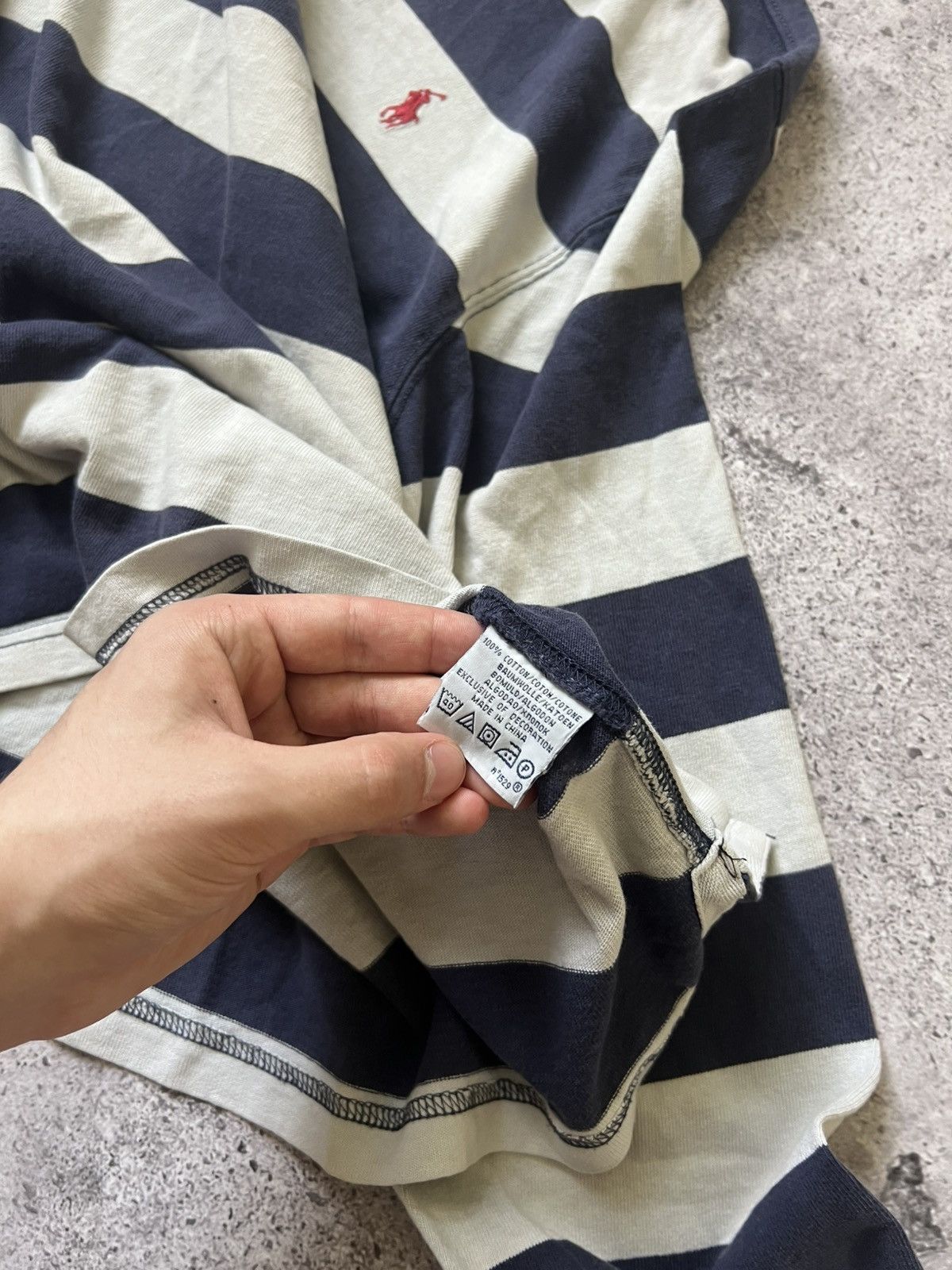 Polo Ralph Lauren Vintage Polo Ralph Lauren Striped Rugby Long Sleeve Size US XL / EU 56 / 4 - 6 Thumbnail
