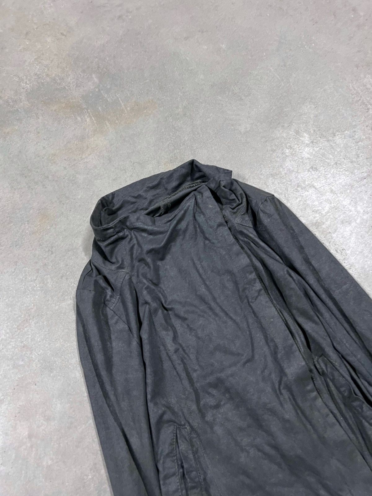 Rick Owens Dark Asymmetrical Zip Lightweight Jacket Blouse Avant Garde Size M / US 6-8 / IT 42-44 - 5 Thumbnail