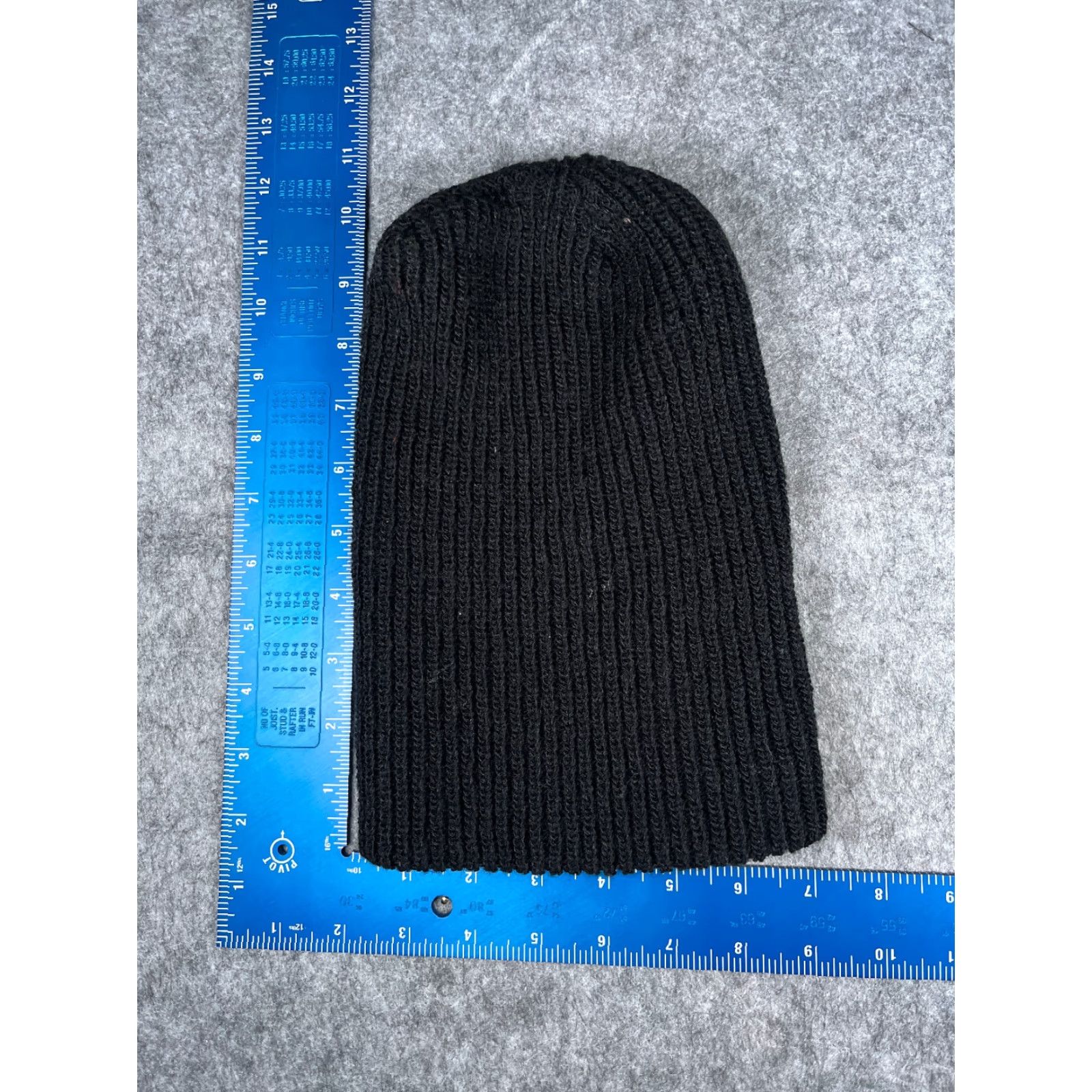Vintage Beanie Toque Adult One Size Black Double Knit 100% Acrylic Winter Snow Ski Size ONE SIZE - 3 Thumbnail