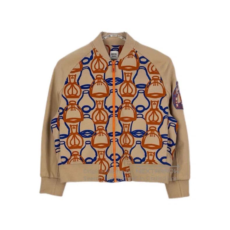 Hermes Hermes Camel color full logo zipper jacket Size XS / US 0-2 / IT 36-38 - 1 Thumbnail