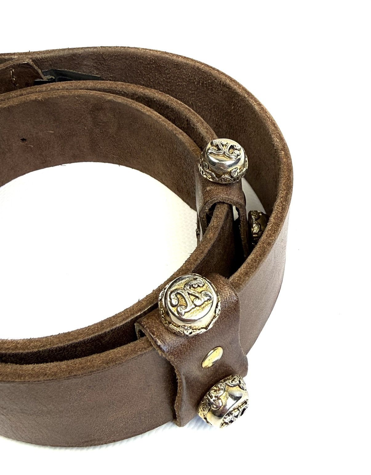 Just Cavalli Just Cavalli Roberto Cavalli Western Leather Belt Buckle Size 32 - 6 Thumbnail