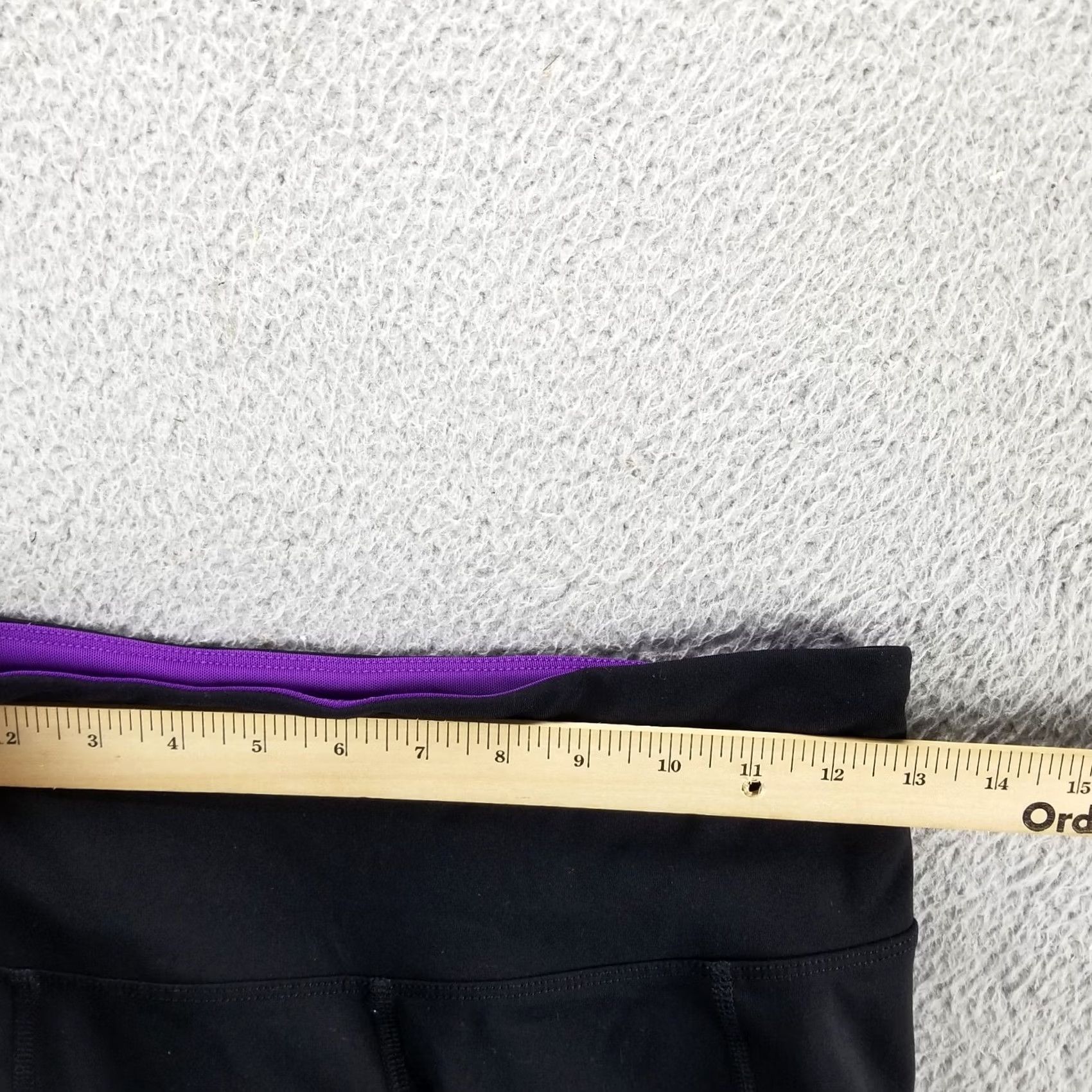 Vintage Lorna Jane Leggings Black Purple Size S Stretch Yoga Activewear Woman Small Size 28" / US 6 / IT 42 - 3 Thumbnail