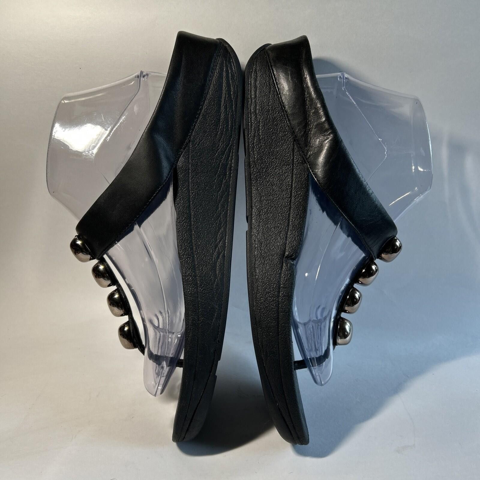 Other FitFlop Womens Rola Sandals Size 10 Black Thong Beaded Low Size US 10 / IT 40 - 3 Thumbnail
