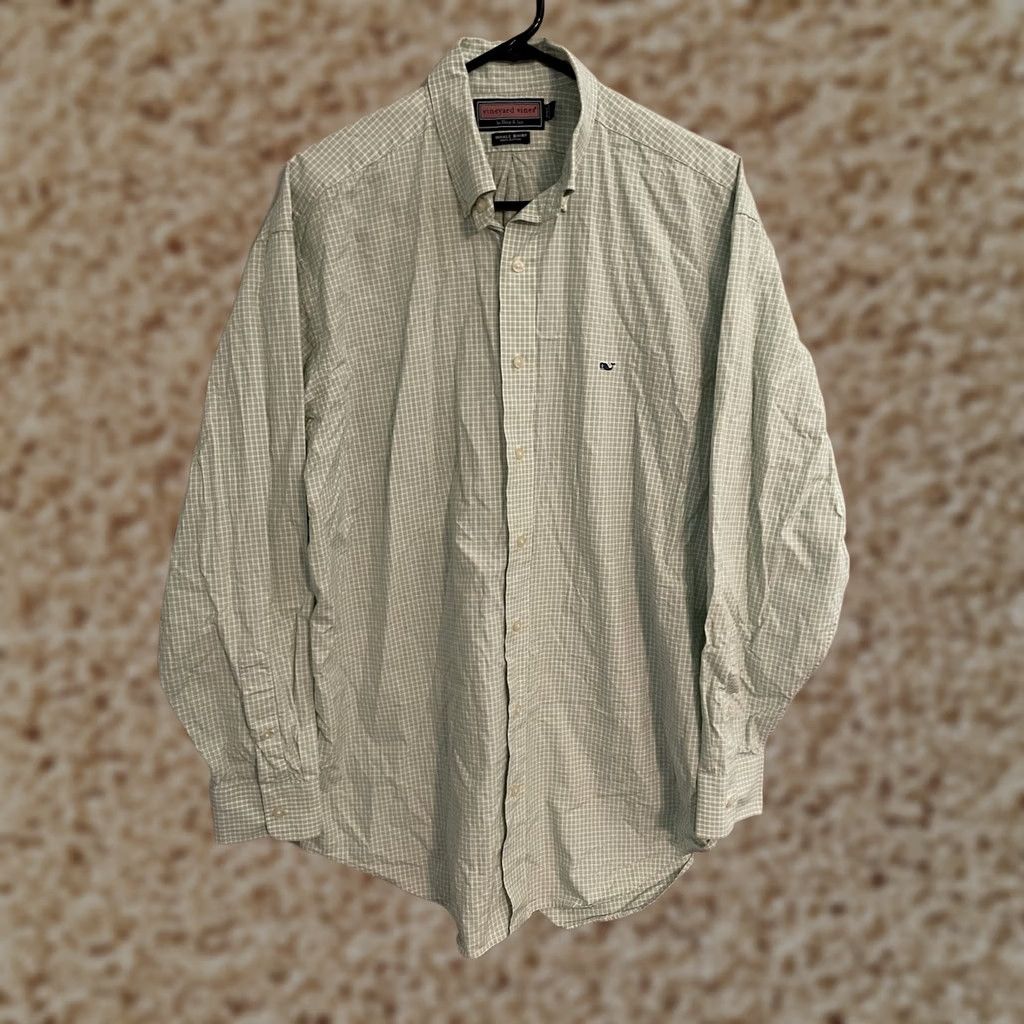 Vineyard Vines Vineyard Vines Green Check L/S Button Up Whale Shirt Men's Large Size US L / EU 52-54 / 3 - 1 Thumbnail