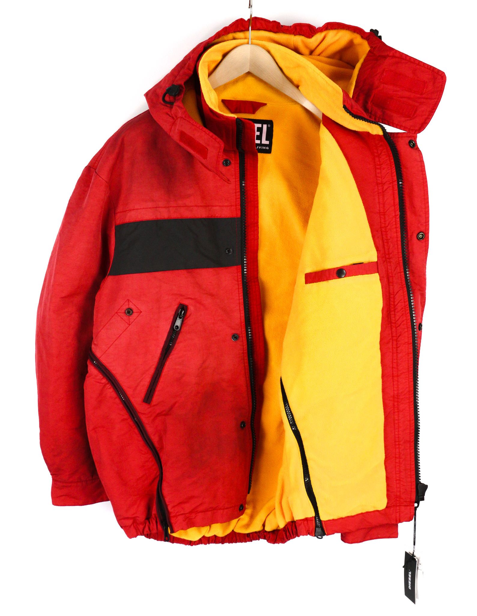 Diesel W-TRODD M Oversized Fleece Lined Hooded Zip Jacket 40057 Size US M / EU 48-50 / 2 - 4 Thumbnail
