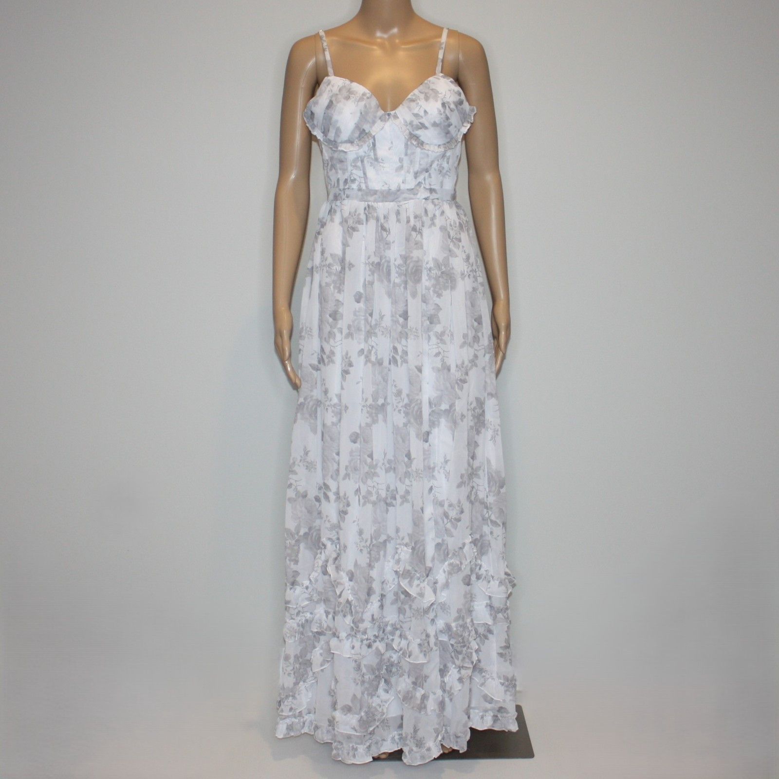 Other Floral Chiffon Long Bridesmaid or Prom Formal Dress US 2 NWT Size XS / US 0-2 / IT 36-38 - 3 Thumbnail
