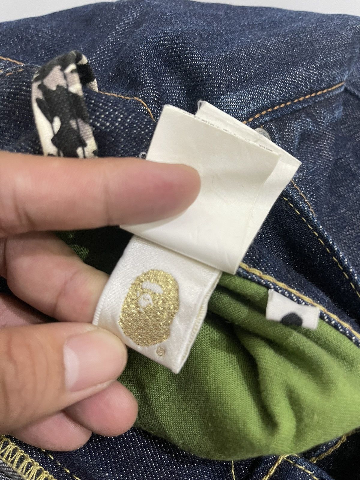 Bape Bape Nigo Nape Embroidered Jorts Bapesta denim Size US 31 - 5 Thumbnail