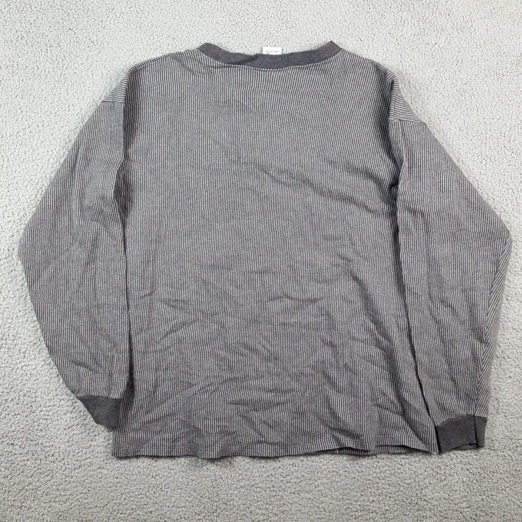Vintage VINTAGE Cal Cru Miami Retro Striped Polo Shirt Long Sleeve XL Gray 90s Beach Mens Size US XL / EU 56 / 4 - 5 Thumbnail