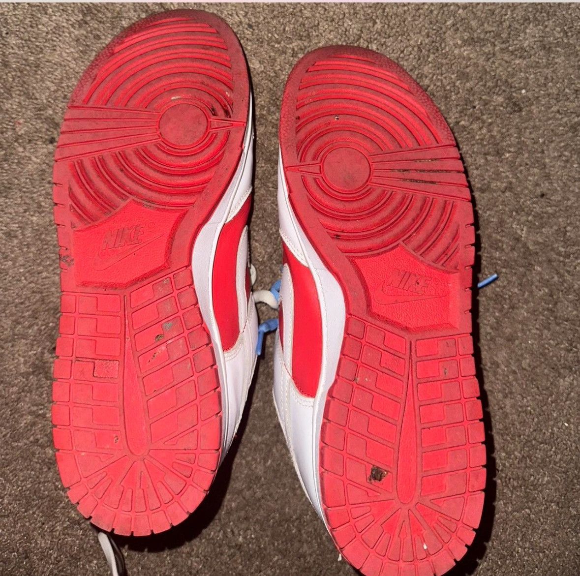 Nike Red & White Dunk Size US 11 / EU 44 - 4 Thumbnail