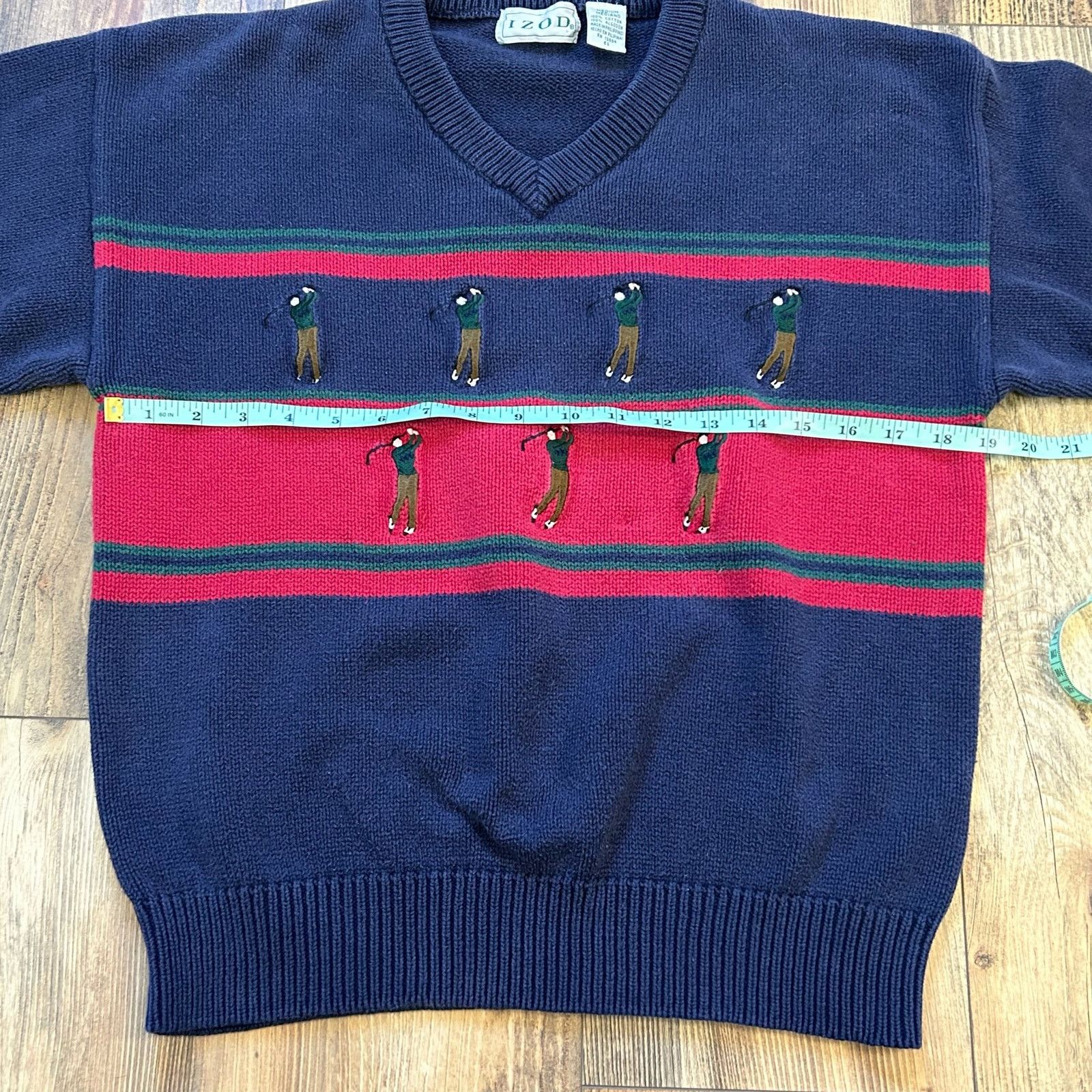 Izod × Vintage Vintage Golf Knit Sweater Izod Cotton V-Neck Grandpacore Size US S / EU 44-46 / 1 - 5 Thumbnail