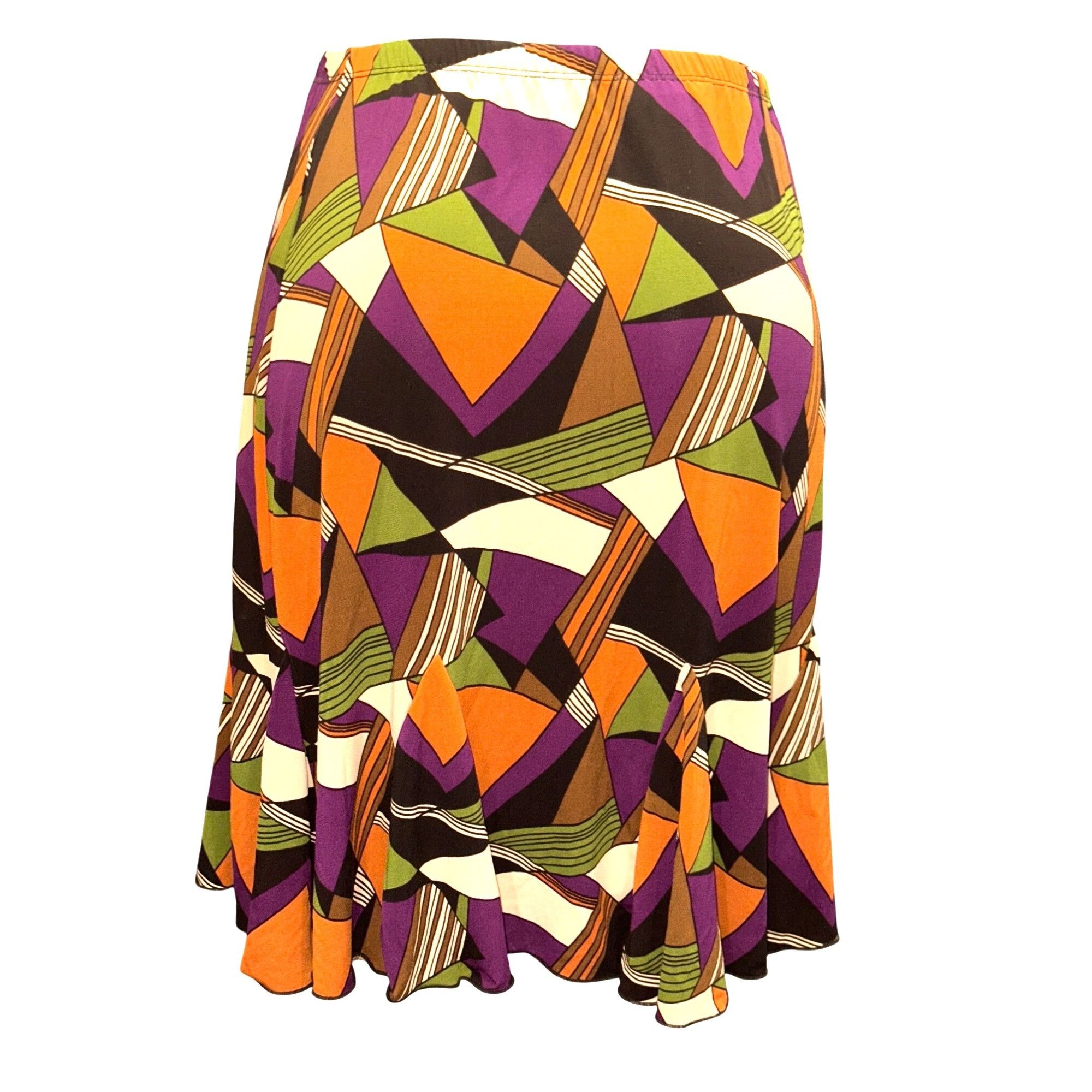 Other Briggs New York Vintage Inspired Geometric Flare Skirt Abstr Size 34" / US 12 / IT 48 - 7 Thumbnail