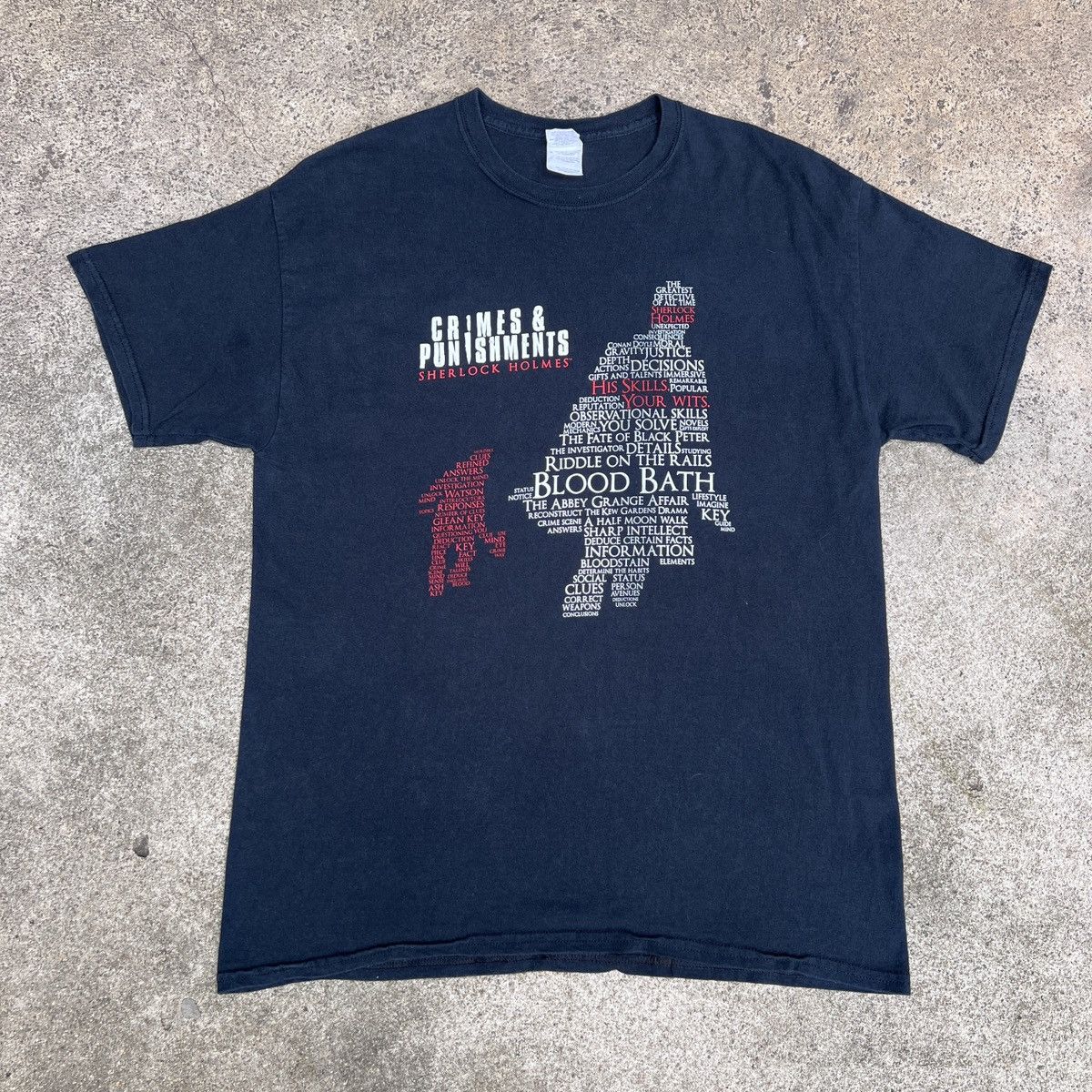 The Game Y2K Sherlock Holmes Crimes Punishments Game Tee playstation Size US L / EU 52-54 / 3 - 2 Thumbnail