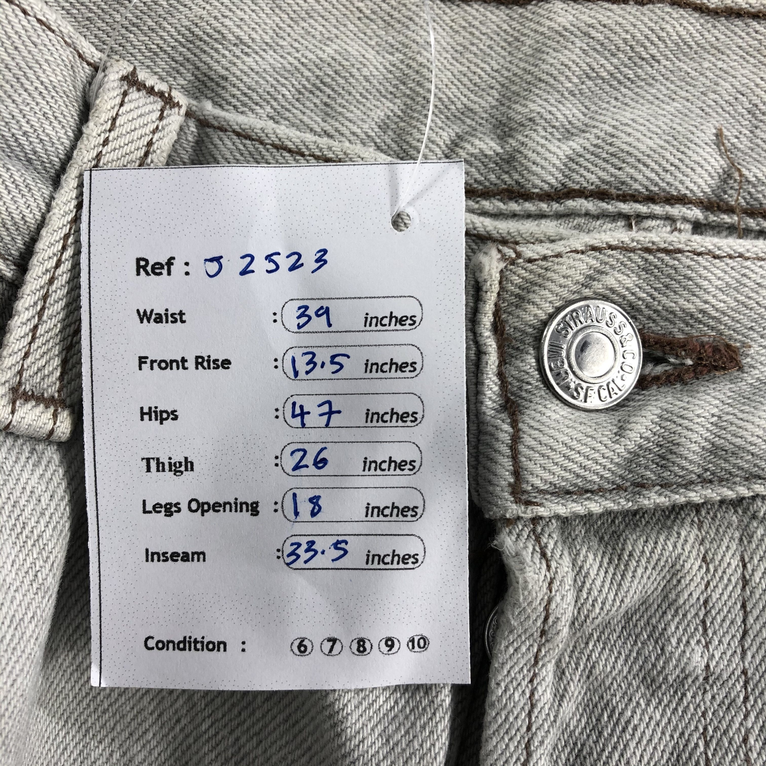 Levi's Vintage 90s Light Wash Levis 501 Jeans-J2523 Size US 39 - 11 Thumbnail