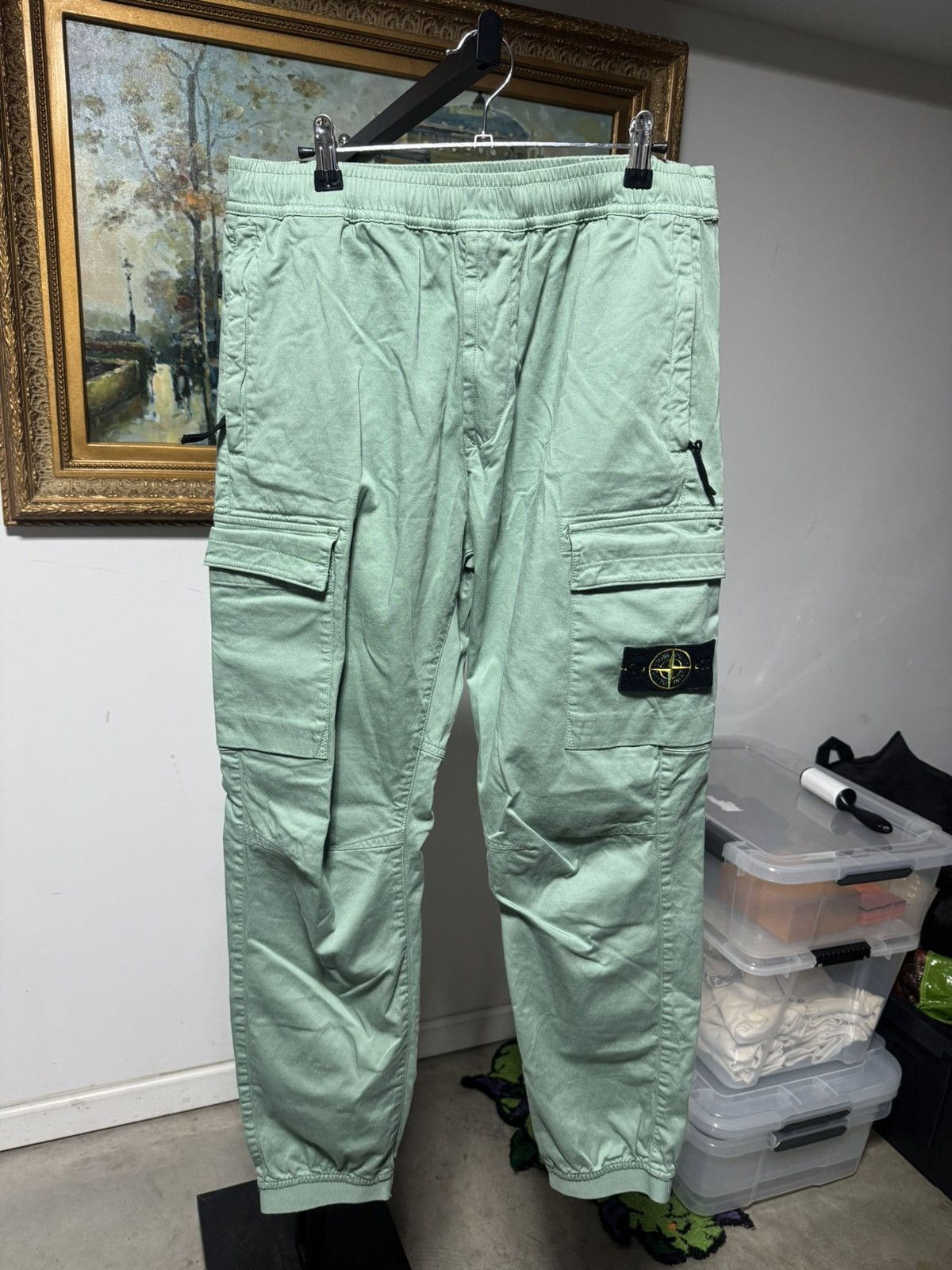 Stone Island Stone Island Cargo Pants - Mint Green Size US 34 / EU 50 - 1 Thumbnail