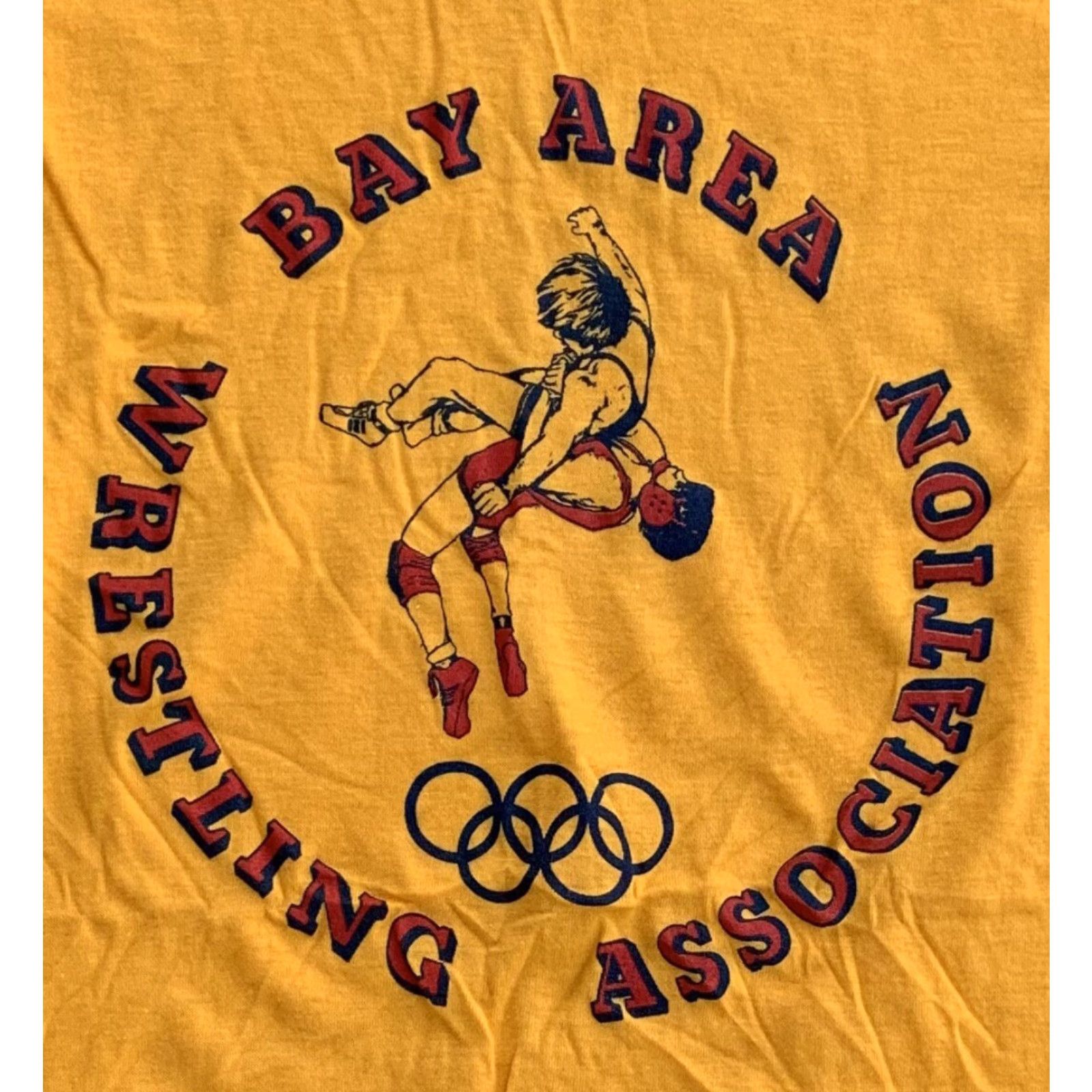 Champion VINTAGE BAWA Champion Bay Area Wrestling Association t shirt Shirt XS S Yellow 80s Sports Men Size US S / EU 44-46 / 1 - 7 Thumbnail