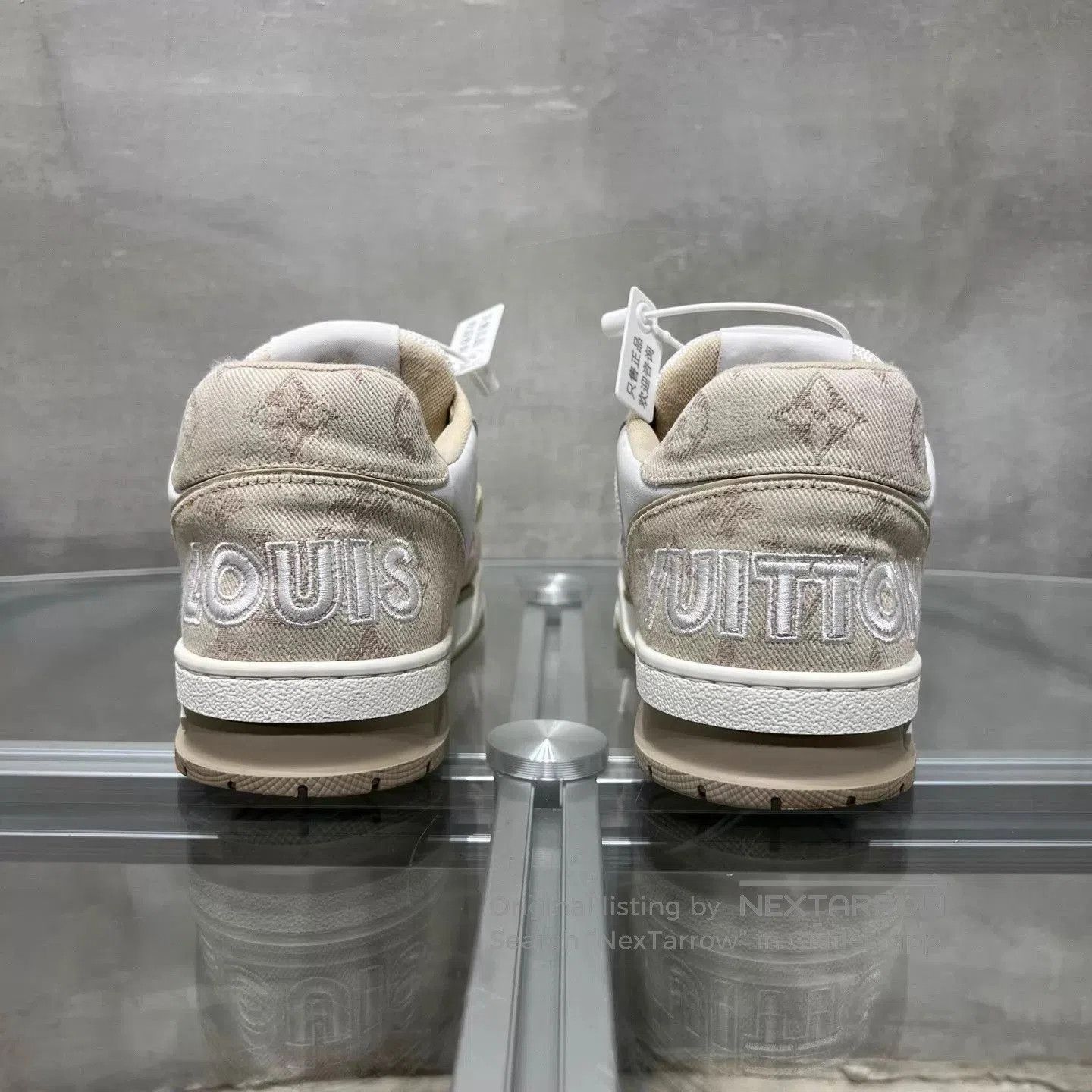 Louis Vuitton Beige Low-Top Sneakers Size 6.5. Size US 6.5 / EU 39-40 - 6 Thumbnail