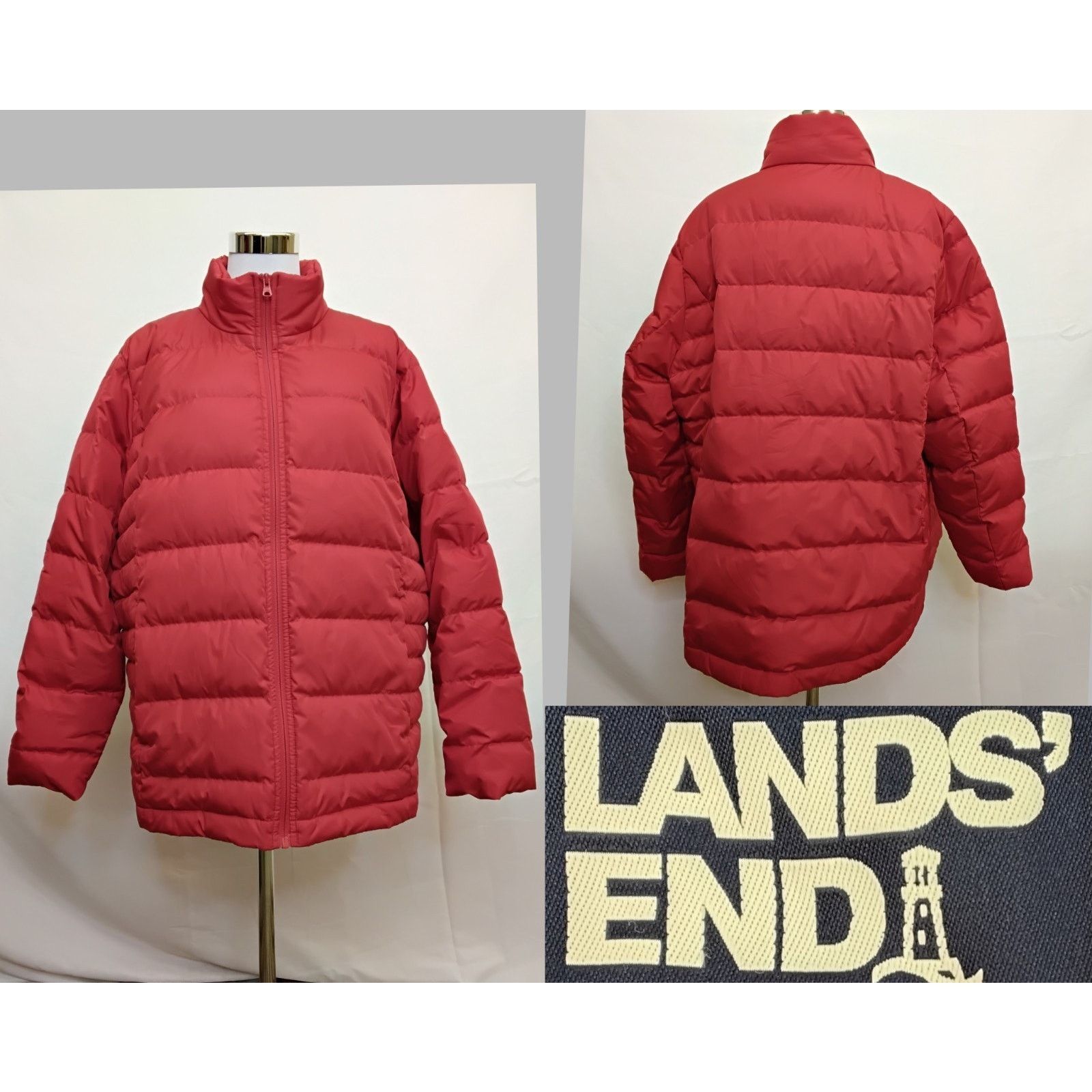 Lands' End Lands End Down Jacket Women's 1X (16-18) Red #Z5182 Size XL / US 12-14 / IT 48-50 - 1 Thumbnail
