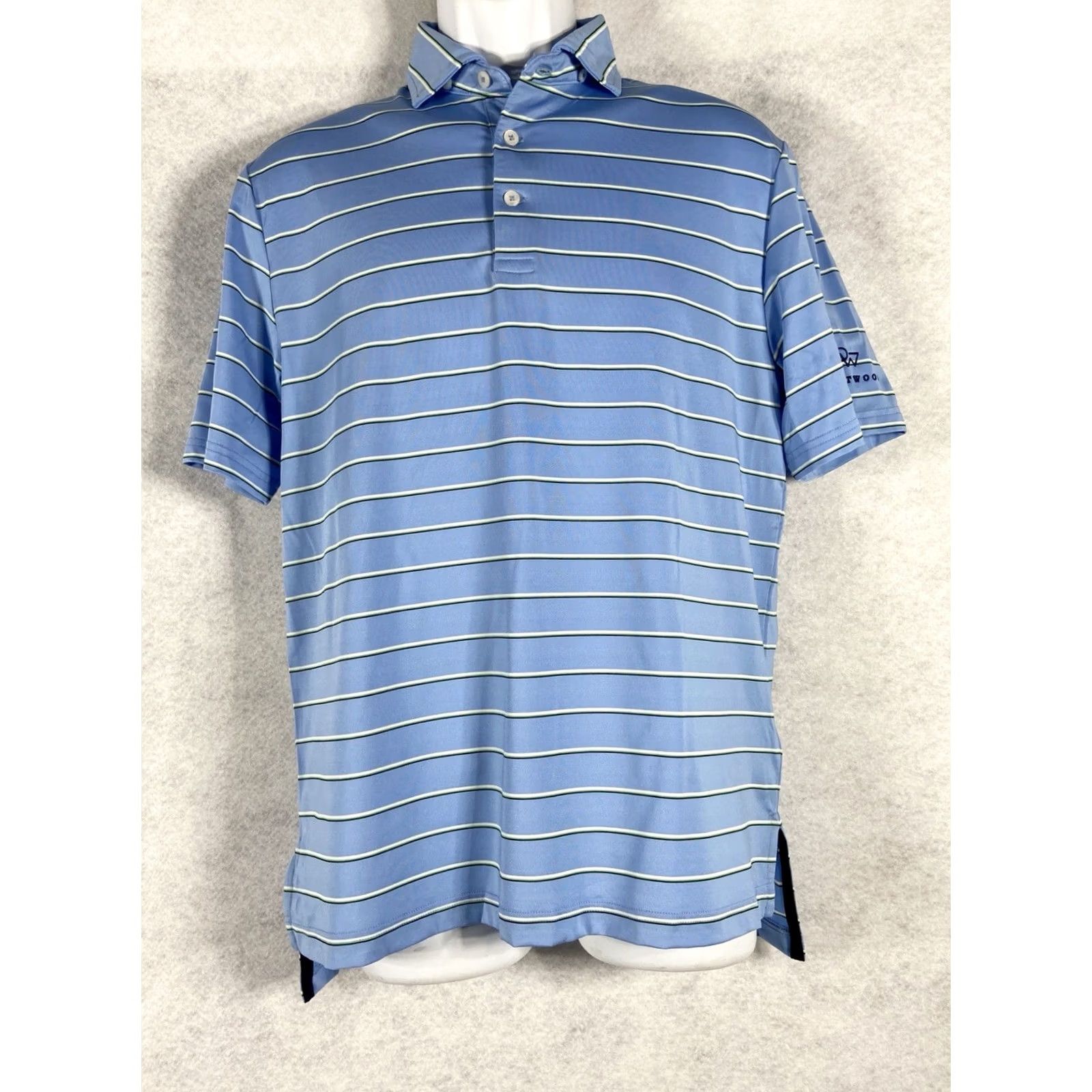 RLX Ralph Lauren RLX Ralph Lauren Polo Shirt Small Blue Striped Short Sleeve Golf Tennis New Mens Size US S / EU 44-46 / 1 - 2 Thumbnail