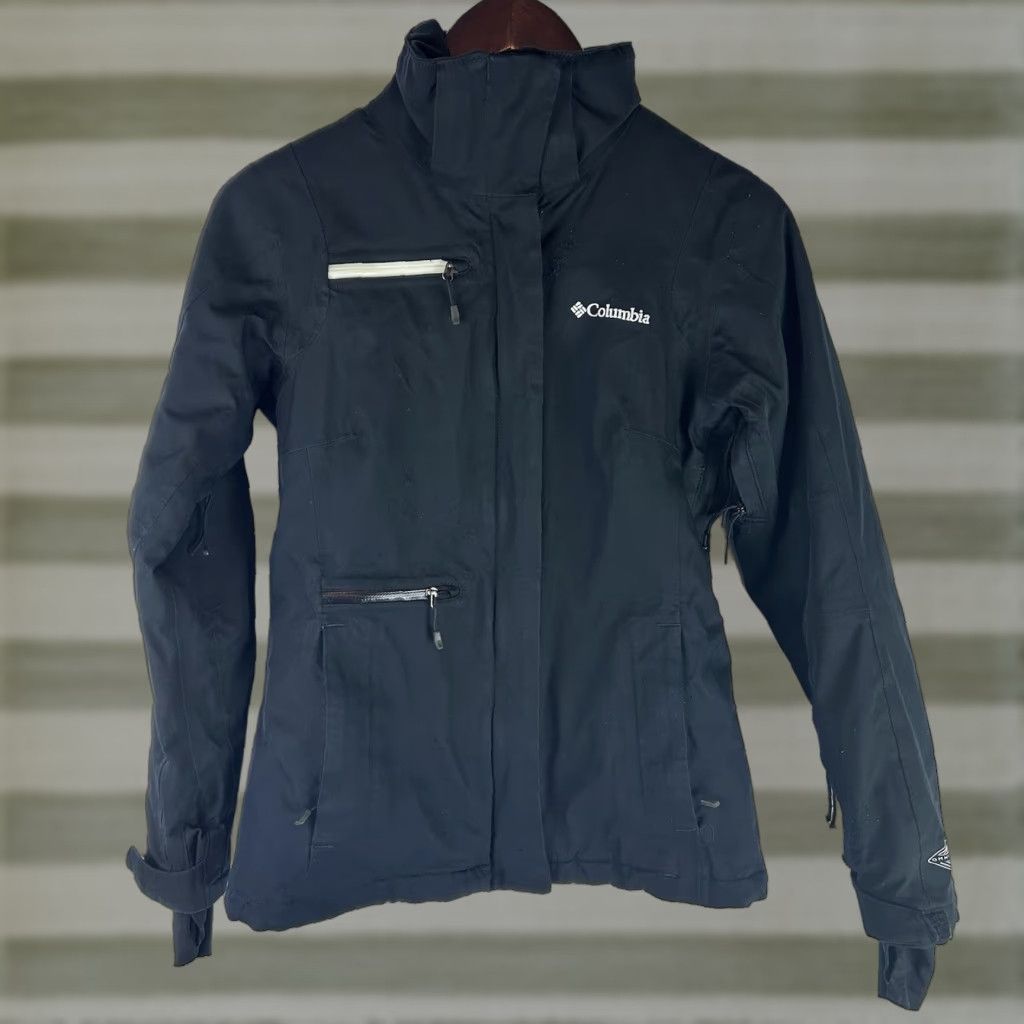 Vintage Columbia Jacket Womens XS Omni Heat Black - No Hood - Regular Fit - Mid-Length - Softshell - Heated - Outdoor - Fall Winter - Machine Washable Size XS / US 0-2 / IT 36-38 - 1 Thumbnail