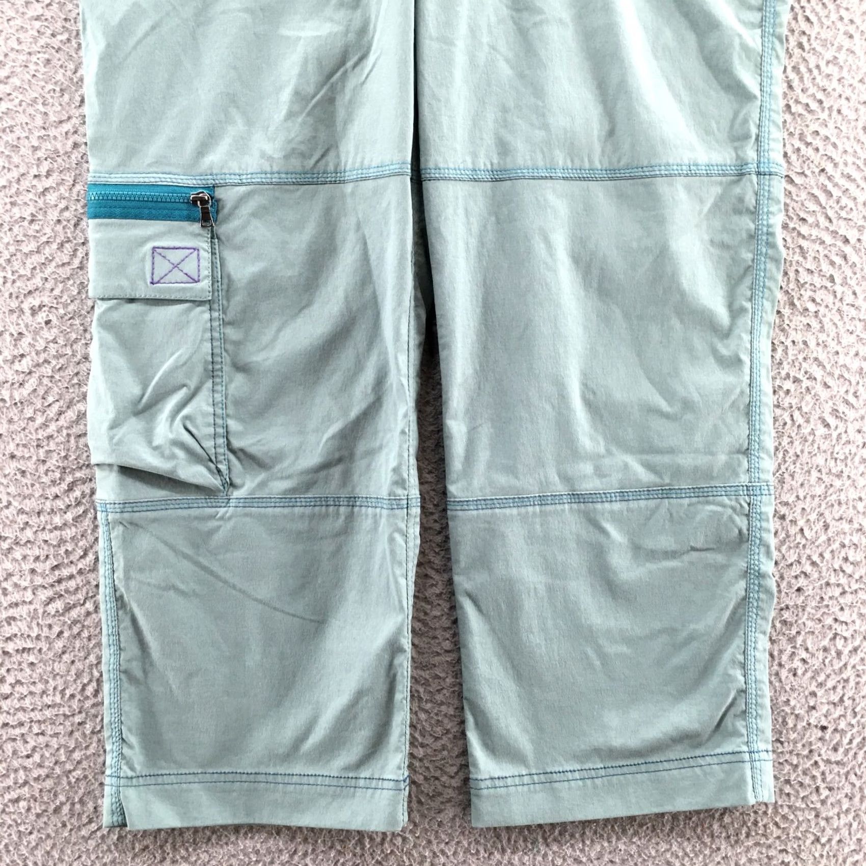 Vintage Title Nine Cargo Pants Womens 6 Blue Mid Rise Flat Front Button Pants Size 28" / US 6 / IT 42 - 6 Thumbnail