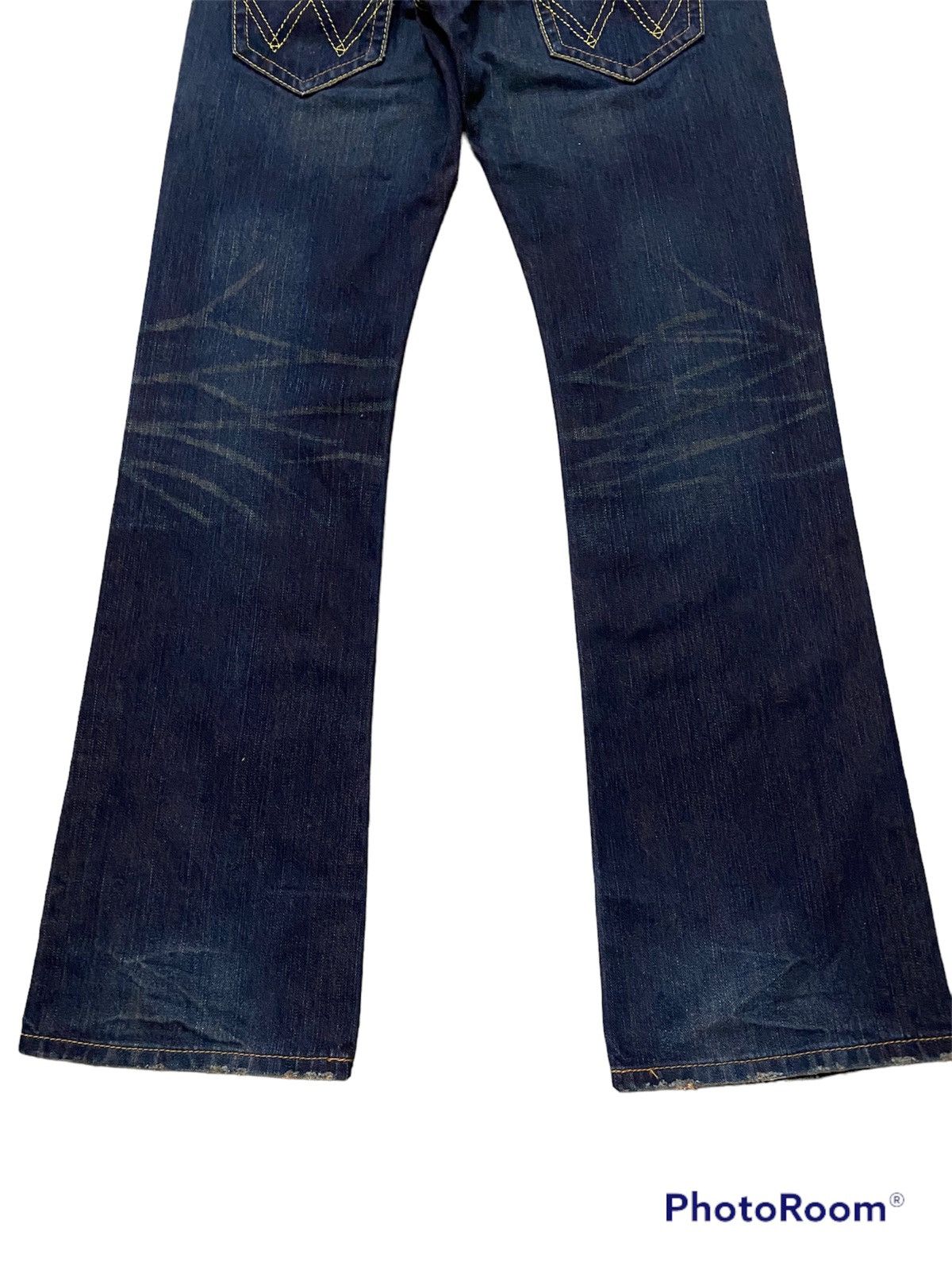 If Six Was Nine × Tornado Mart × Wrangler Flare Jeans Wrangler Gold Thread Western Denim Flared Size US 29 - 3 Thumbnail