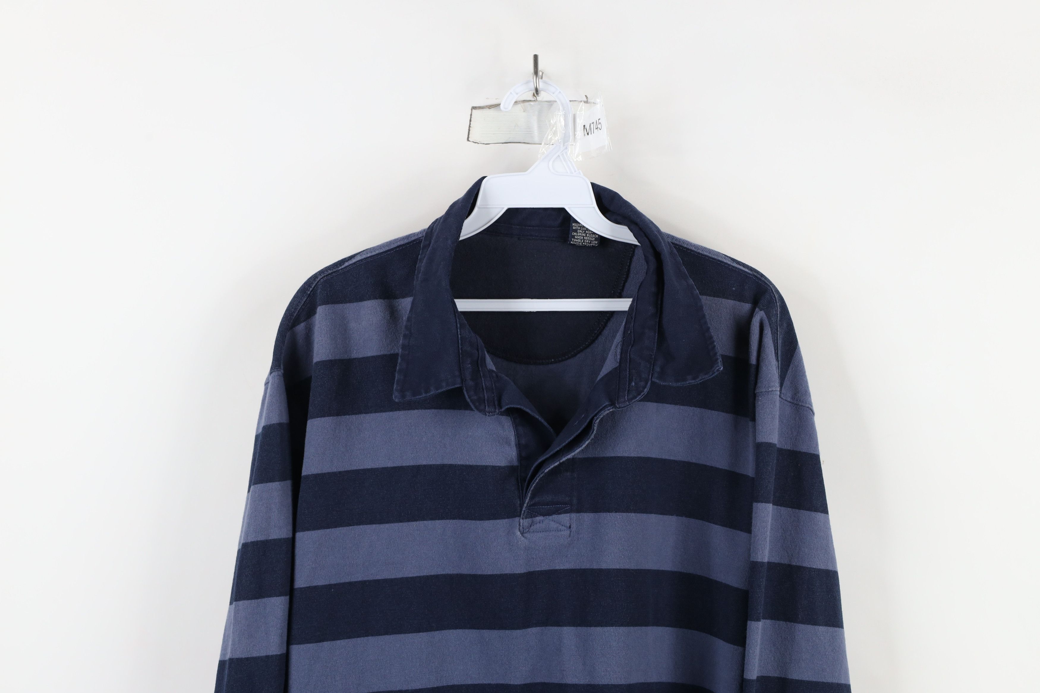Vintage Vintage 90s Streetwear Heavy Striped Long Sleeve Polo Shirt Size US XL / EU 56 / 4 - 2 Thumbnail